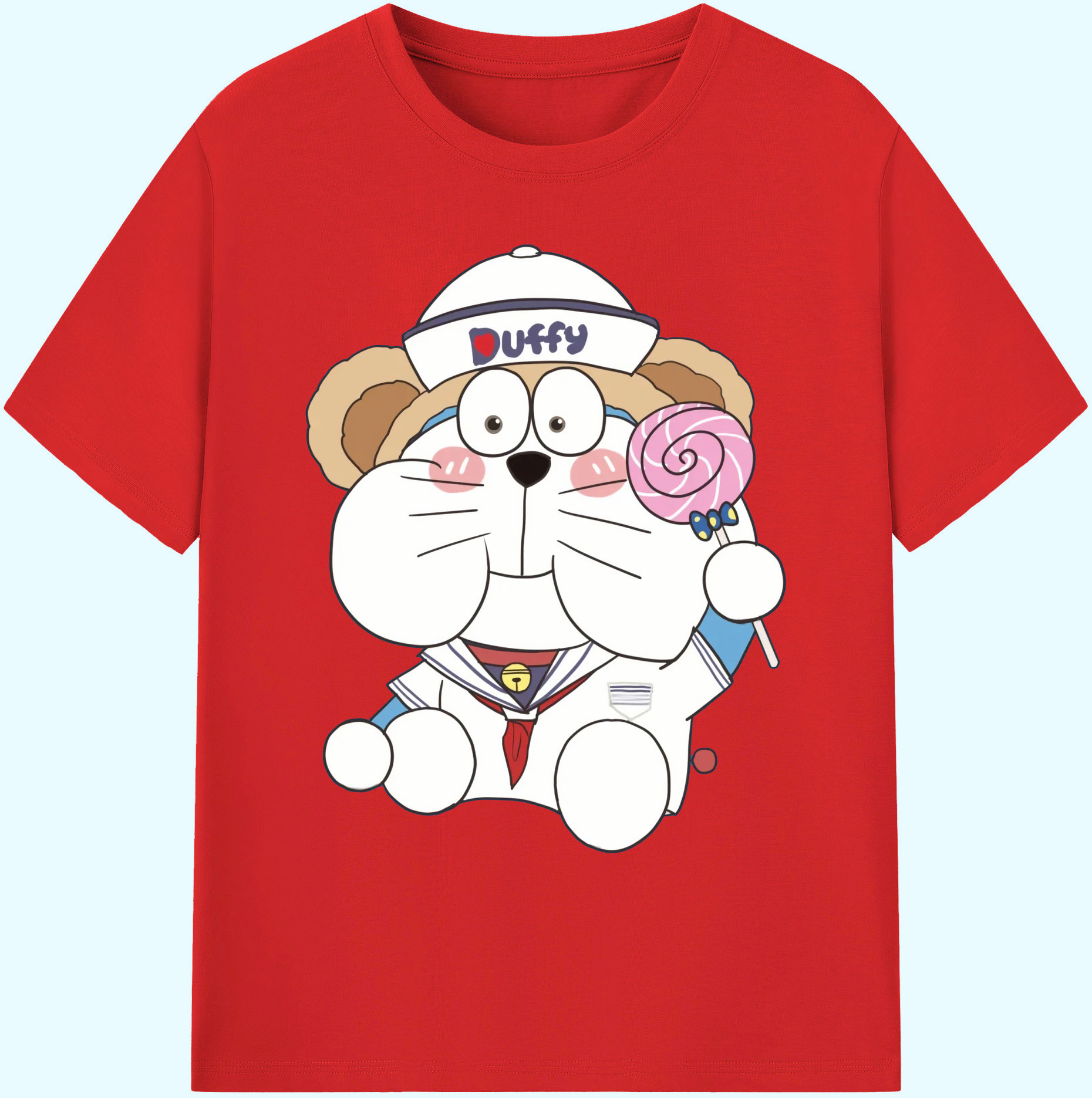（画像用） ドラえもん Doraemon 綿100％ メンズ半袖Tシャツ｜肌触りやわらか＆通気性