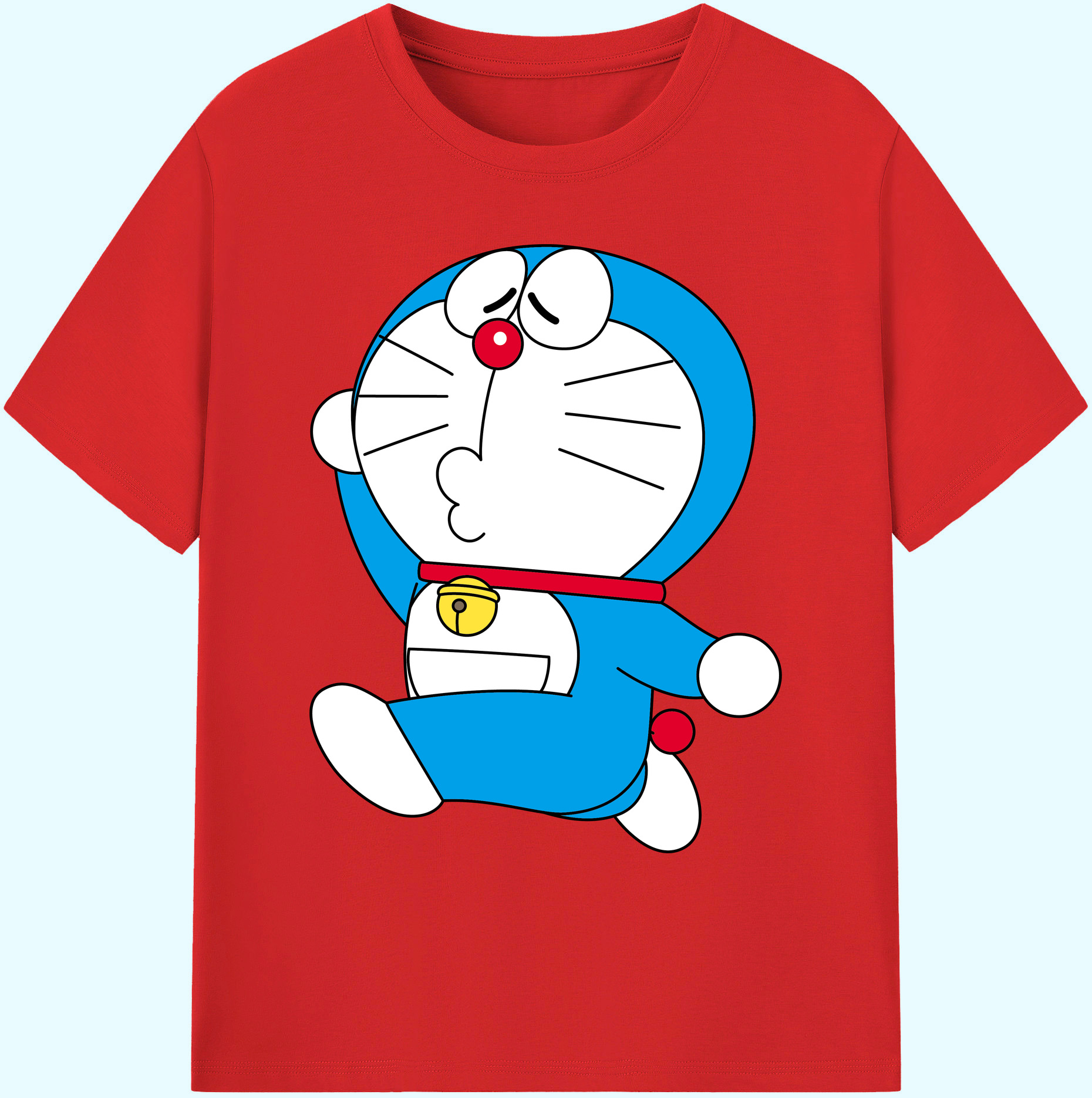 （画像用） ドラえもん Doraemon 綿100％ メンズ半袖Tシャツ｜肌触りやわらか＆通気性