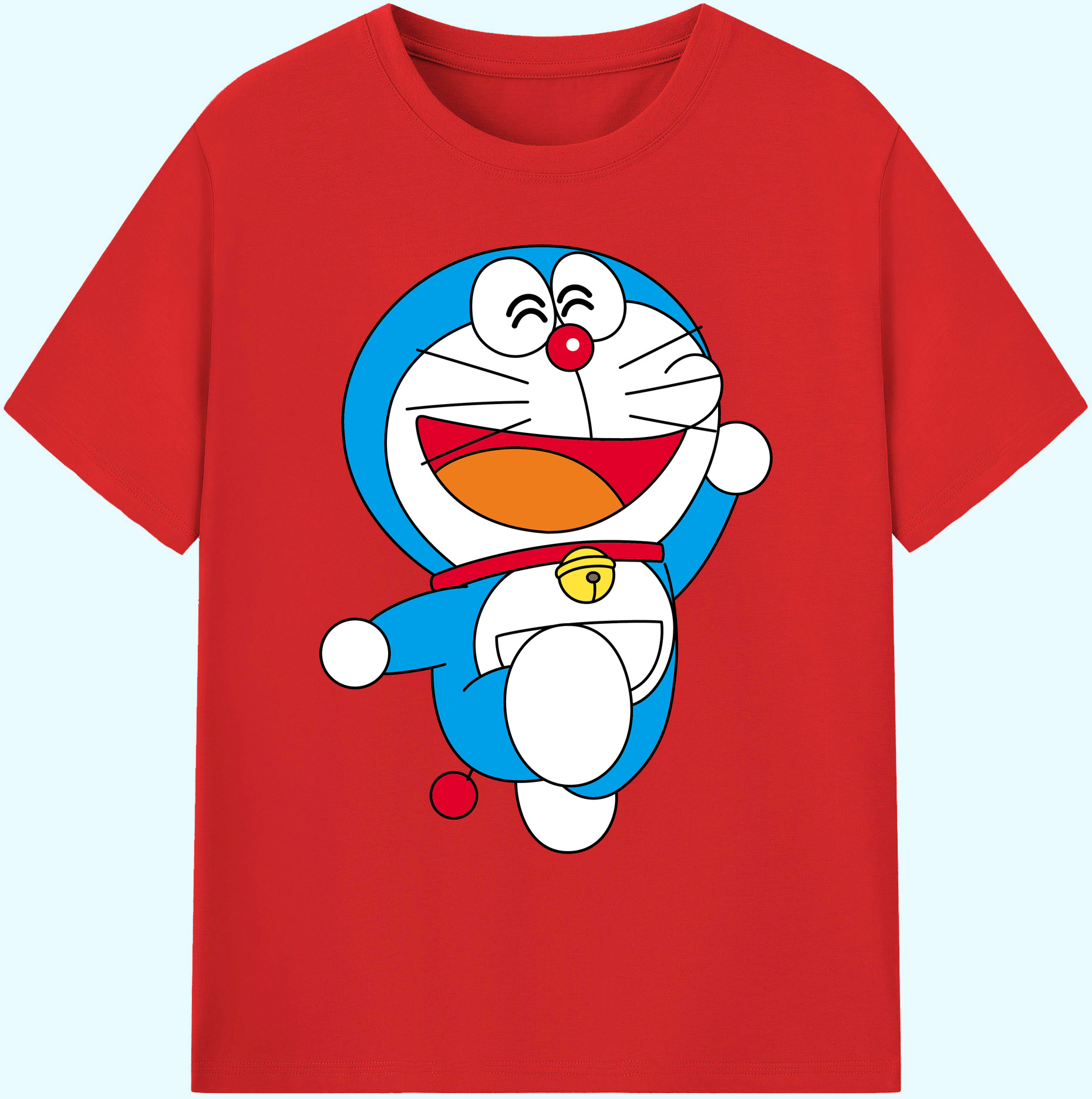 （画像用） ドラえもん Doraemon 綿100％ メンズ半袖Tシャツ｜肌触りやわらか＆通気性