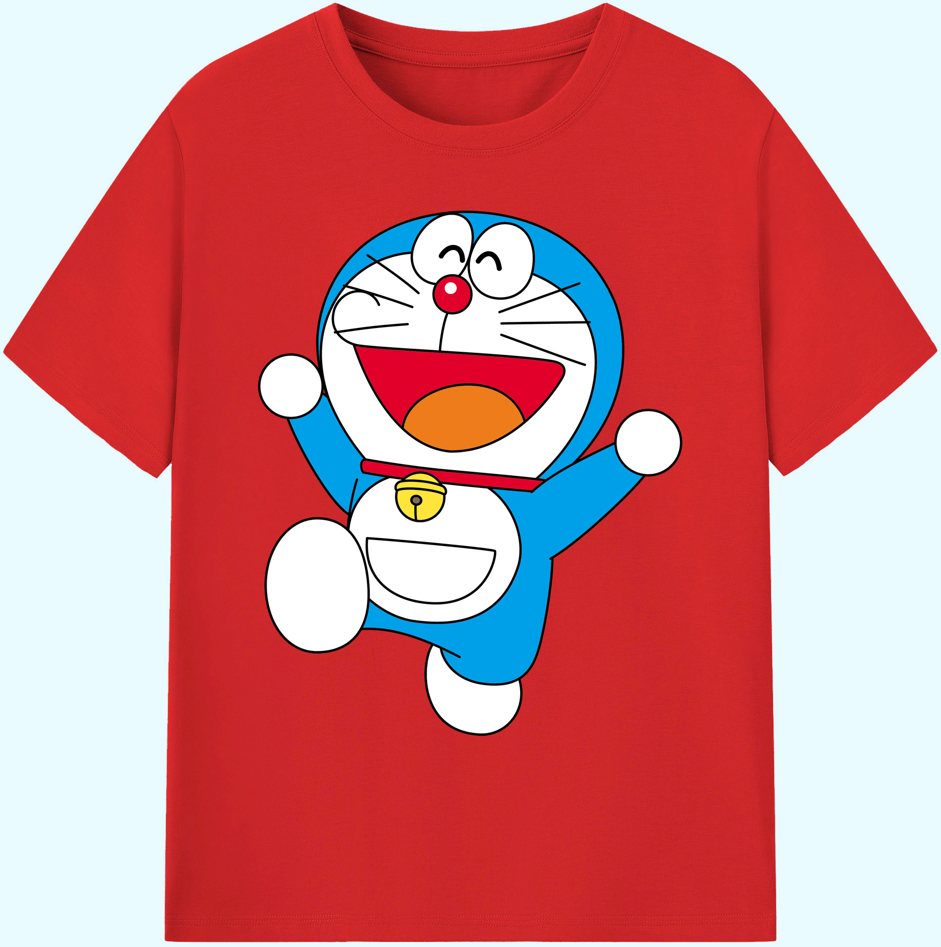 （画像用） ドラえもん Doraemon 綿100％ メンズ半袖Tシャツ｜肌触りやわらか＆通気性