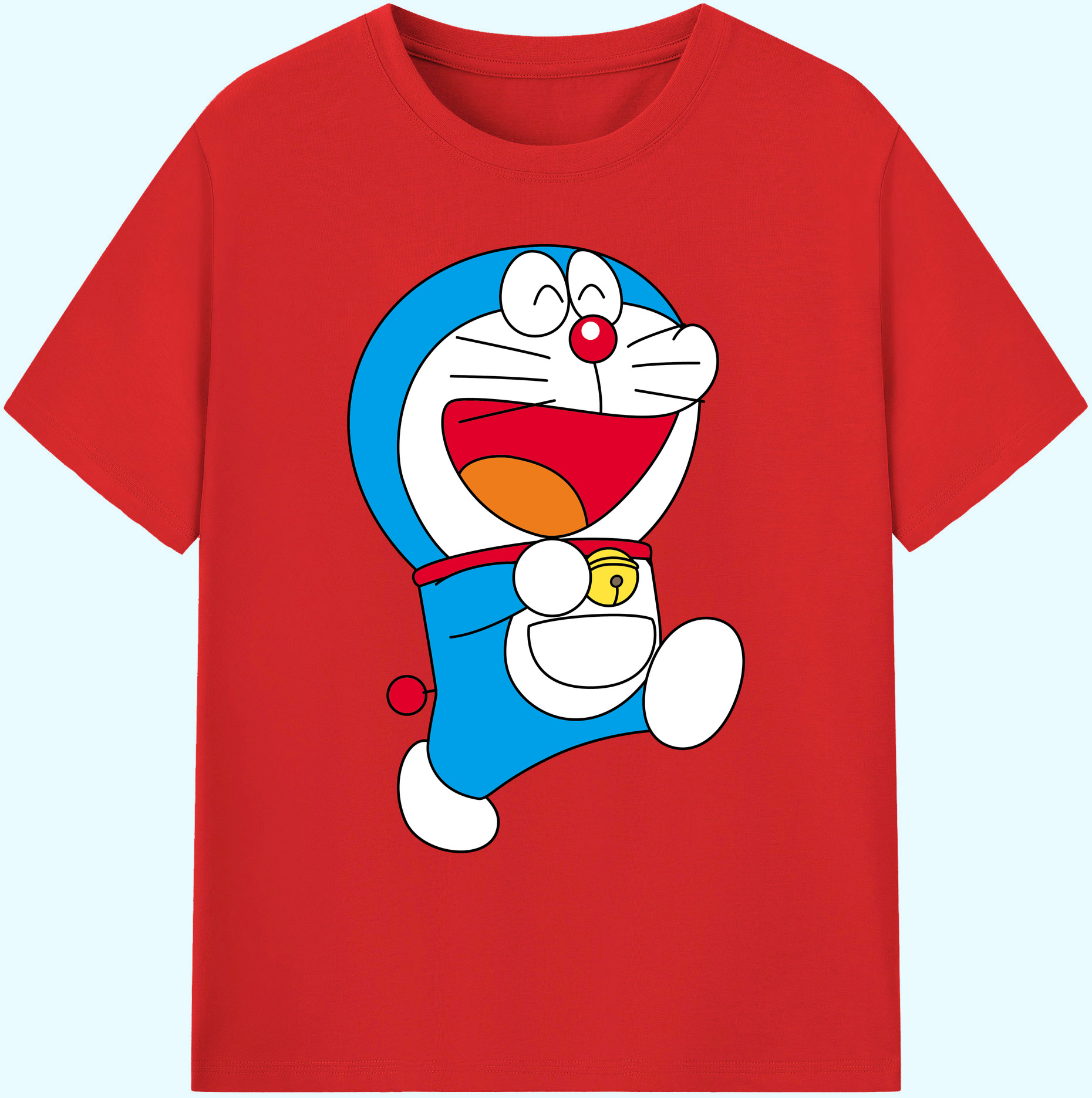 （画像用） ドラえもん Doraemon 綿100％ メンズ半袖Tシャツ｜肌触りやわらか＆通気性
