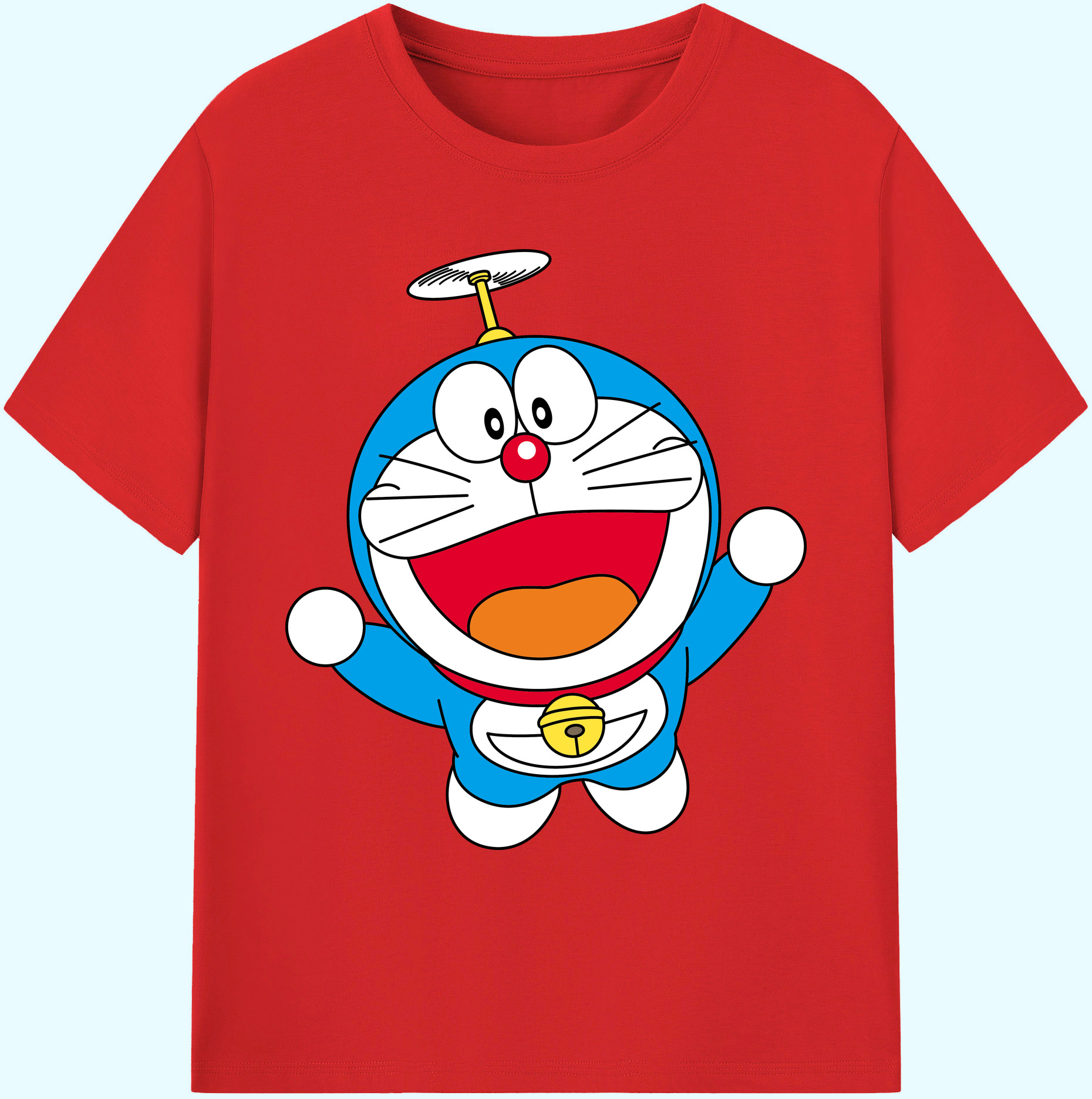 （画像用） ドラえもん Doraemon 綿100％ メンズ半袖Tシャツ｜肌触りやわらか＆通気性