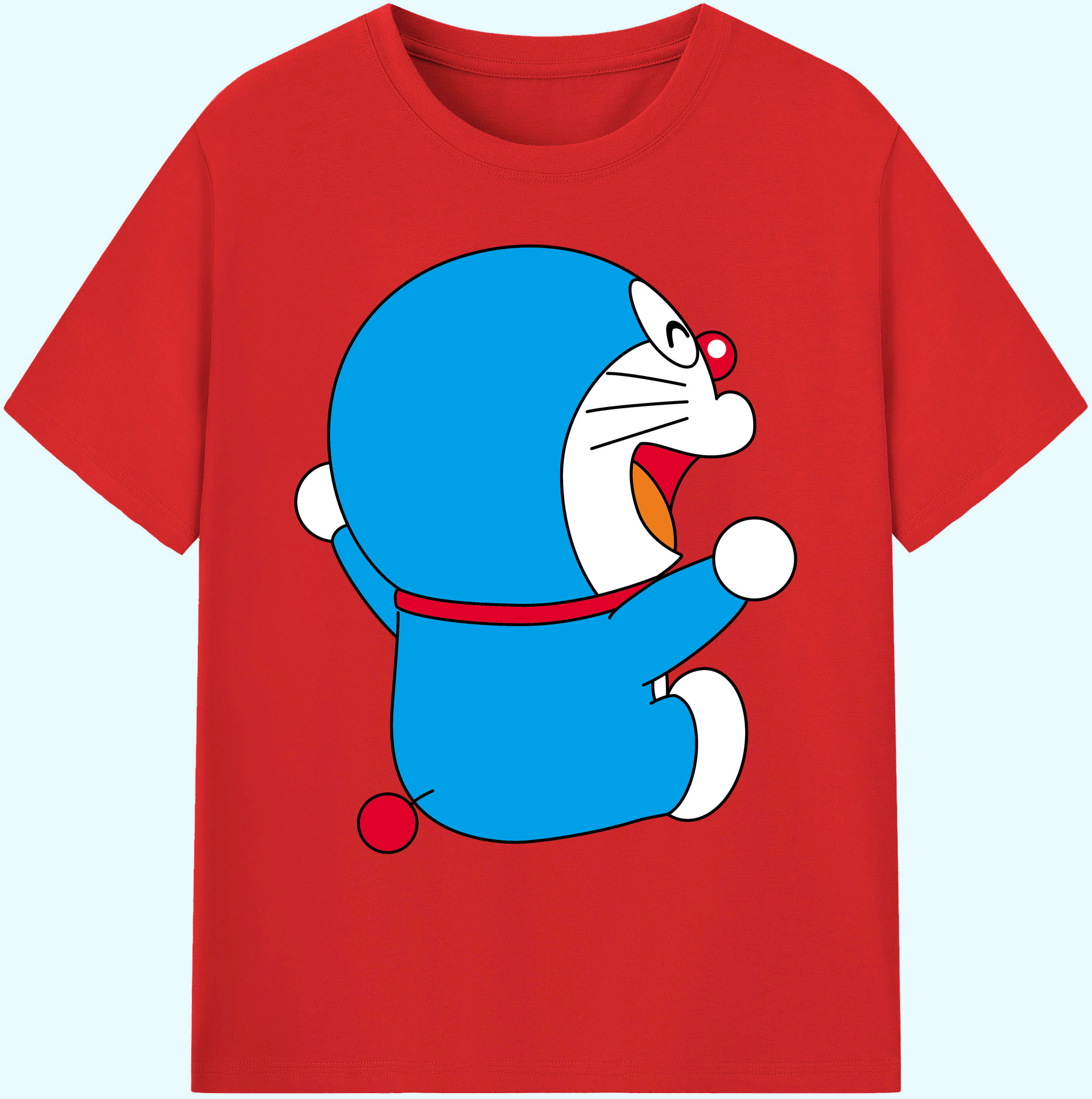 （画像用） ドラえもん Doraemon 綿100％ メンズ半袖Tシャツ｜肌触りやわらか＆通気性
