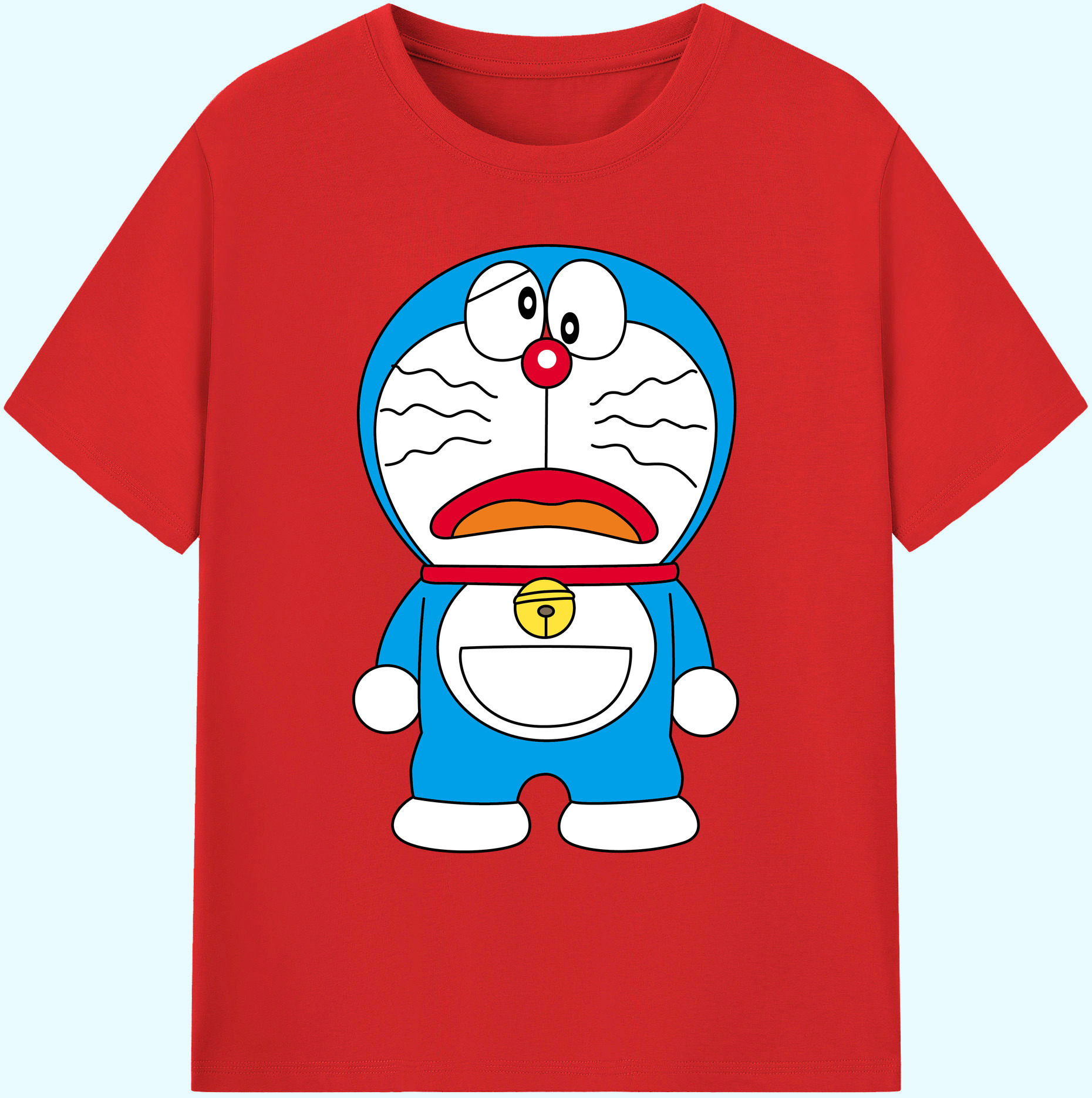 （画像用） ドラえもん Doraemon 綿100％ メンズ半袖Tシャツ｜肌触りやわらか＆通気性