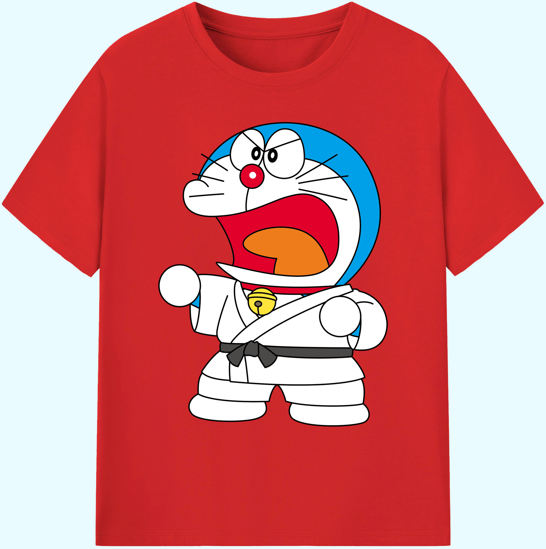 （画像用） ドラえもん Doraemon 綿100％ メンズ半袖Tシャツ｜肌触りやわらか＆通気性