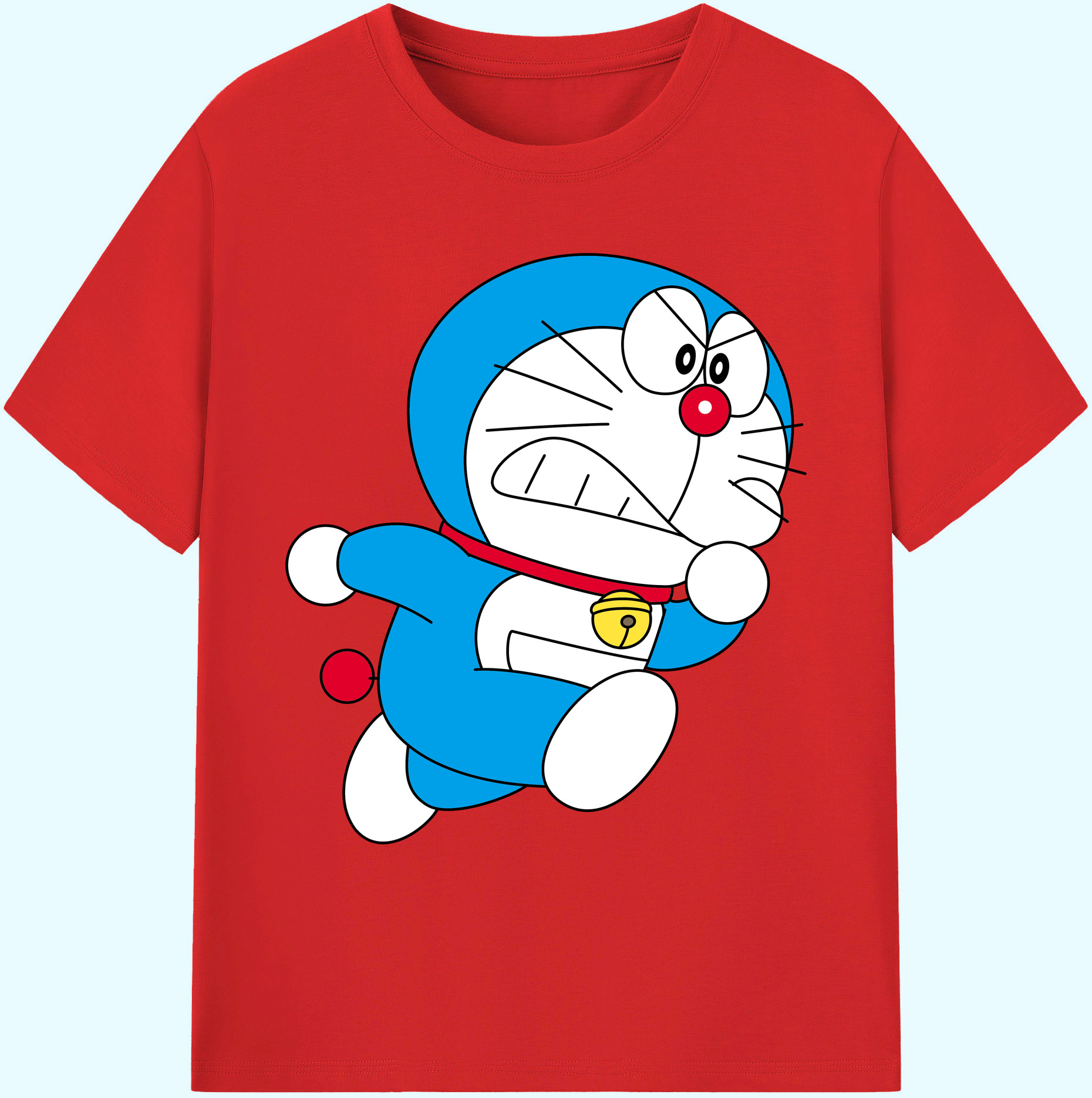 （画像用） ドラえもん Doraemon 綿100％ メンズ半袖Tシャツ｜肌触りやわらか＆通気性