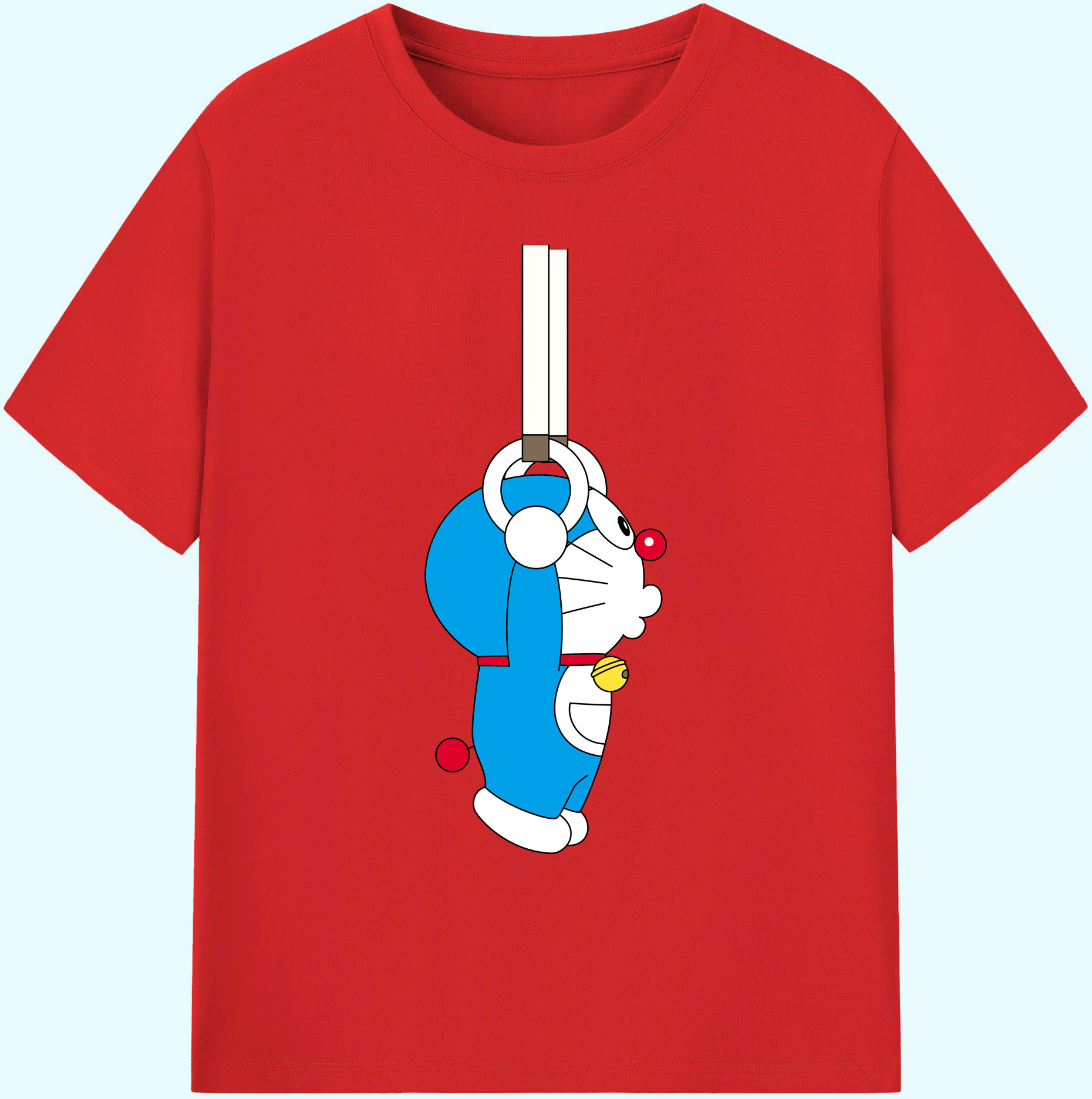 （画像用） ドラえもん Doraemon 綿100％ メンズ半袖Tシャツ｜肌触りやわらか＆通気性