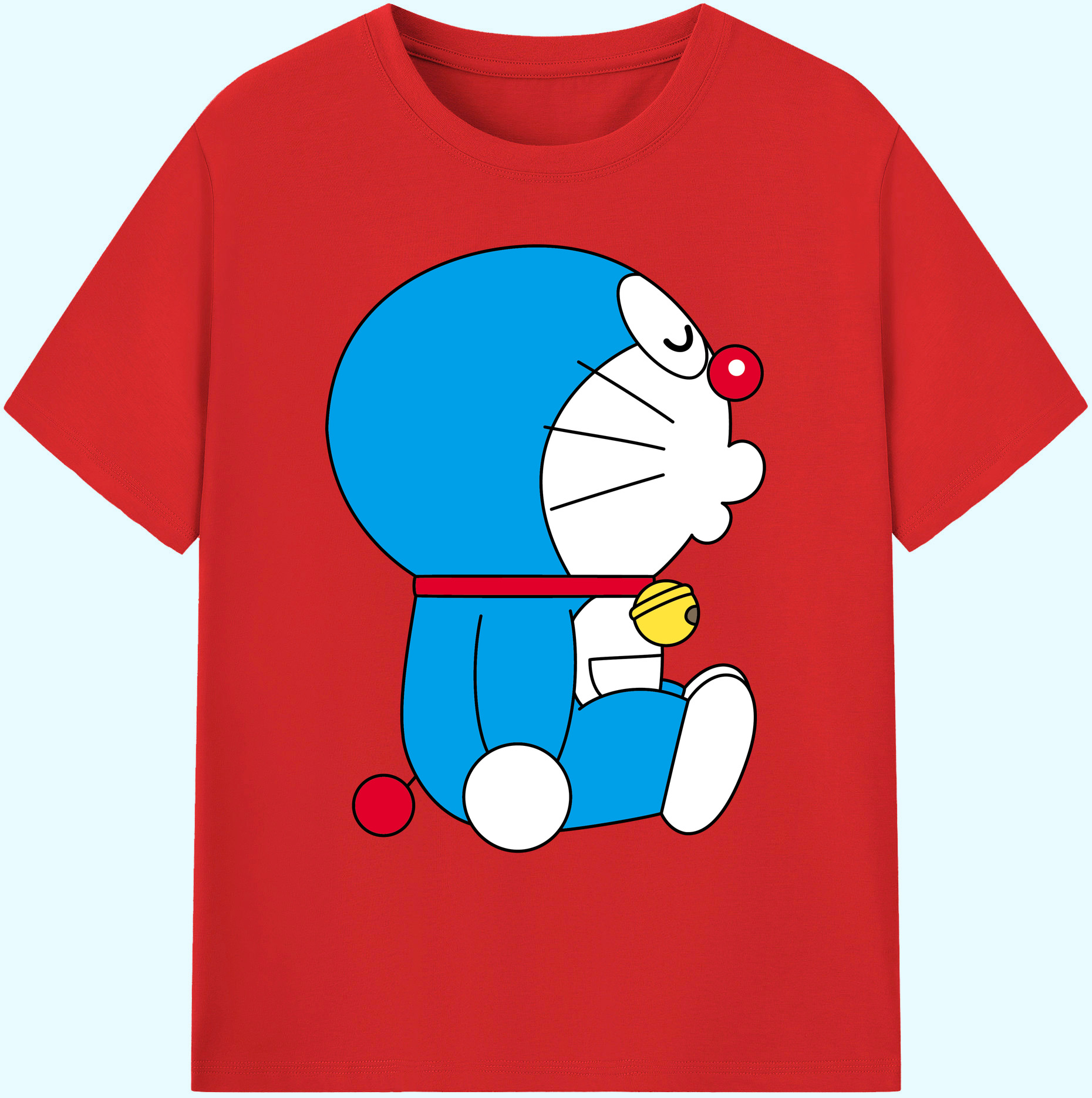 （画像用） ドラえもん Doraemon 綿100％ メンズ半袖Tシャツ｜肌触りやわらか＆通気性