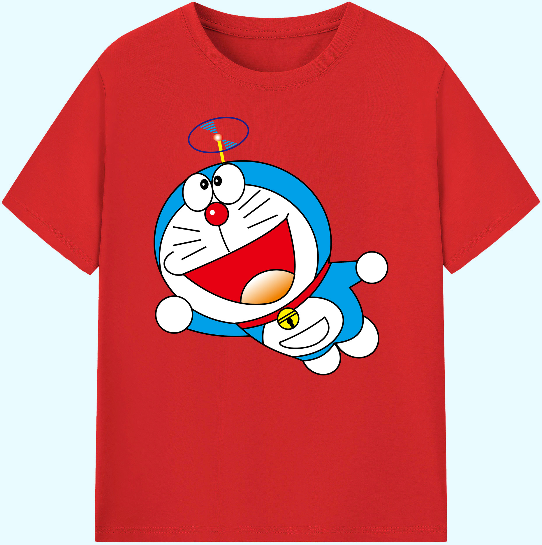 （画像用） ドラえもん Doraemon 綿100％ メンズ半袖Tシャツ｜肌触りやわらか＆通気性