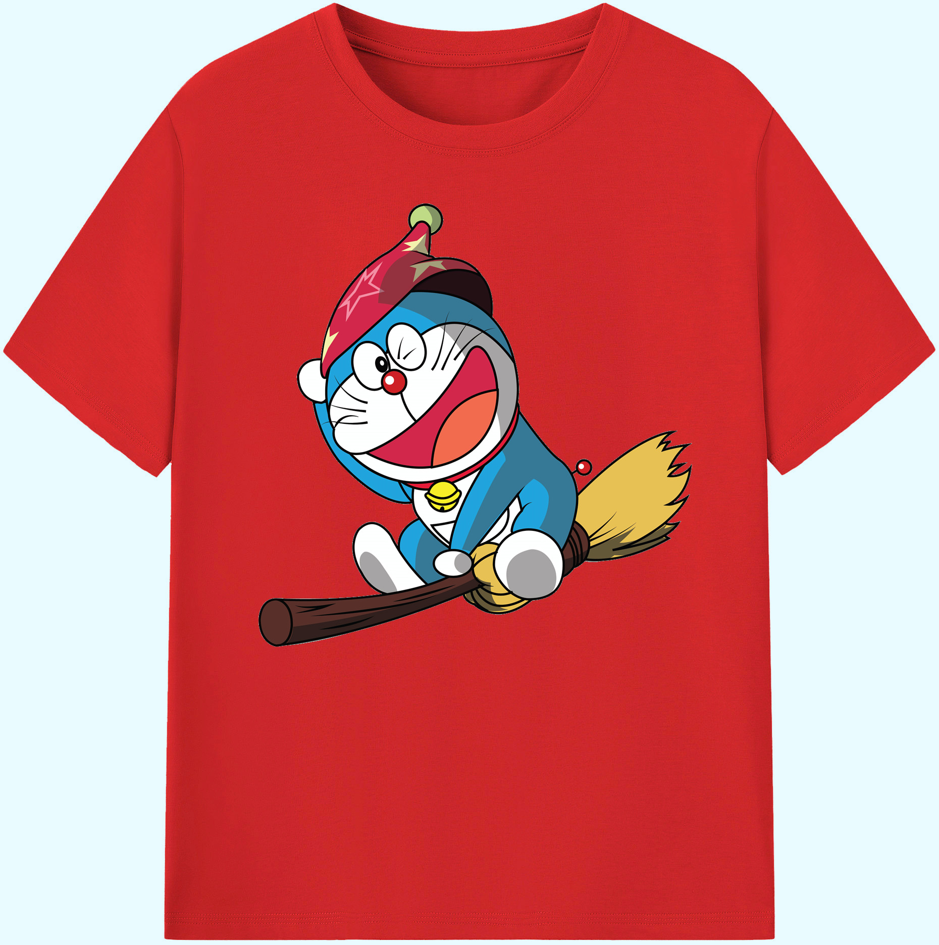 （画像用） ドラえもん Doraemon 綿100％ メンズ半袖Tシャツ｜肌触りやわらか＆通気性