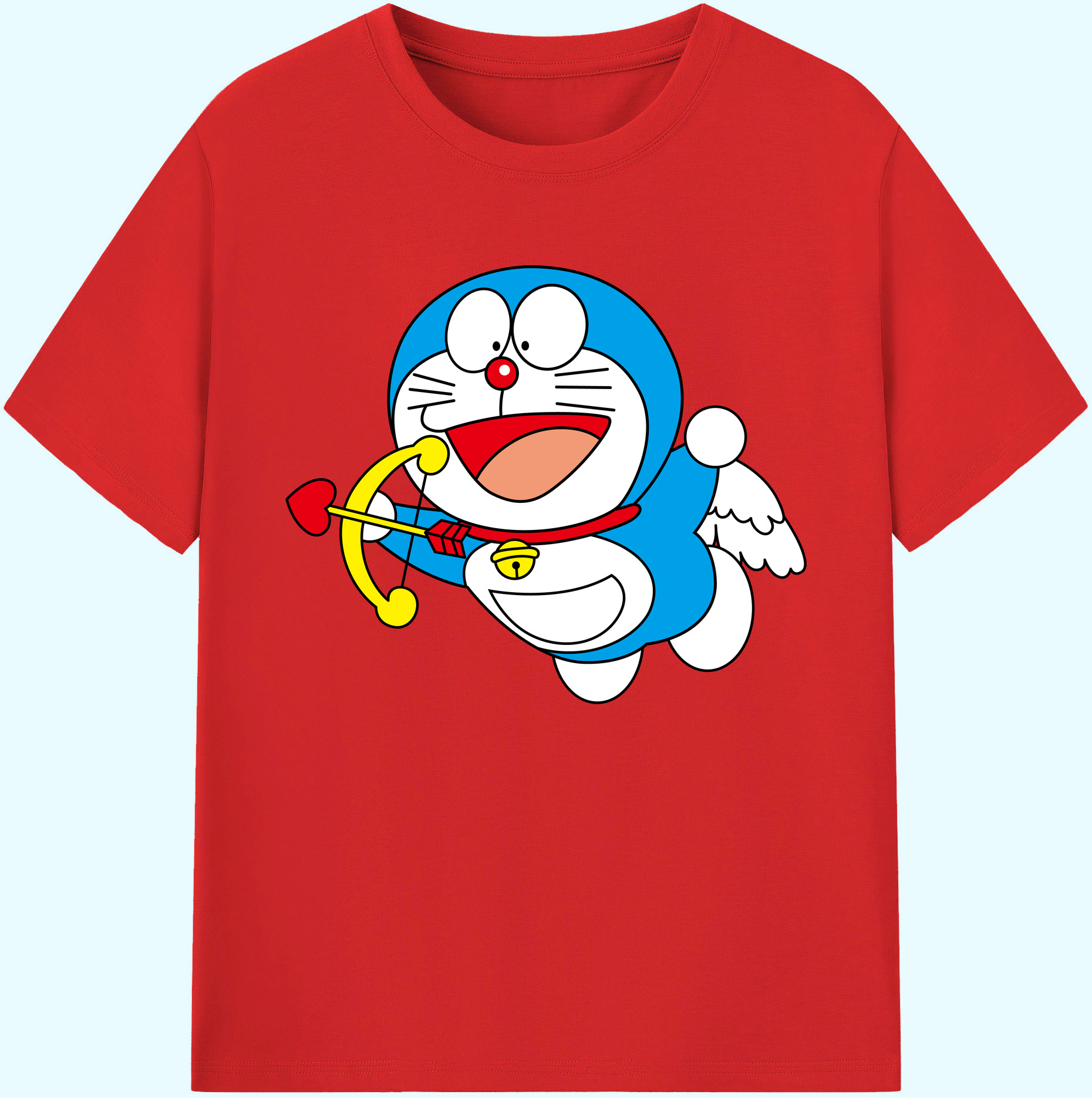 （画像用） ドラえもん Doraemon 綿100％ メンズ半袖Tシャツ｜肌触りやわらか＆通気性