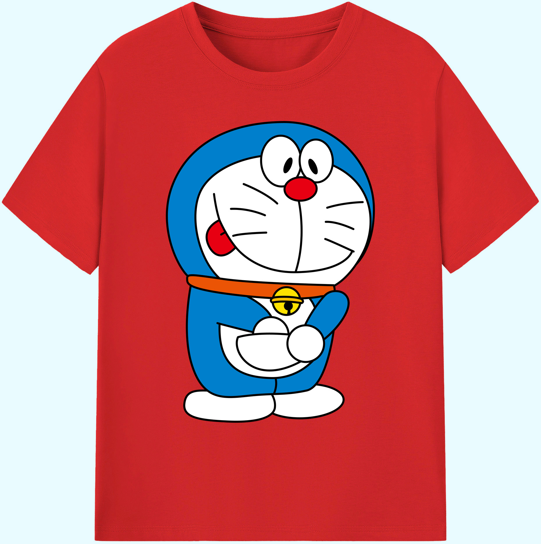 （画像用） ドラえもん Doraemon 綿100％ メンズ半袖Tシャツ｜肌触りやわらか＆通気性