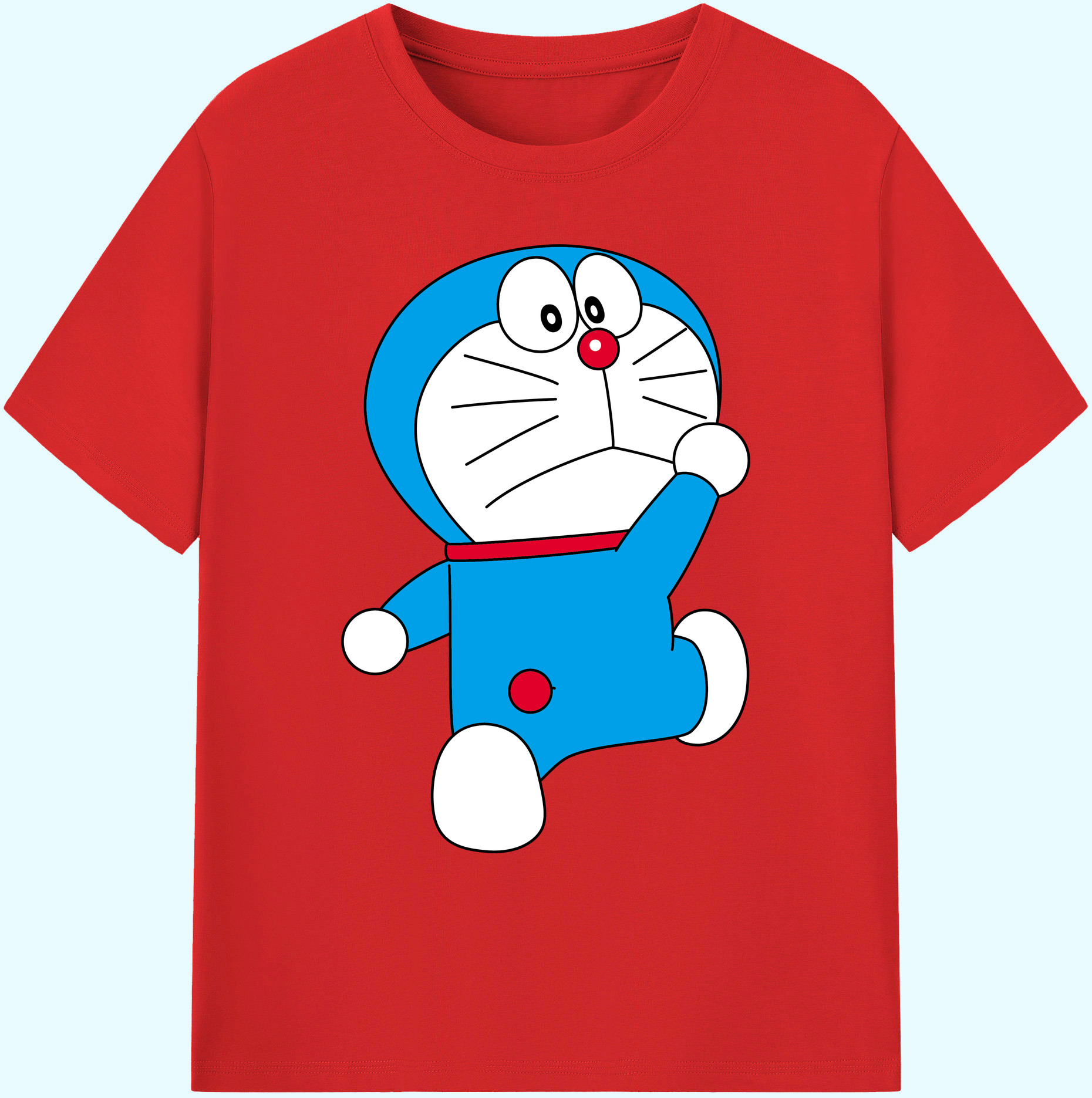 （画像用） ドラえもん Doraemon 綿100％ メンズ半袖Tシャツ｜肌触りやわらか＆通気性