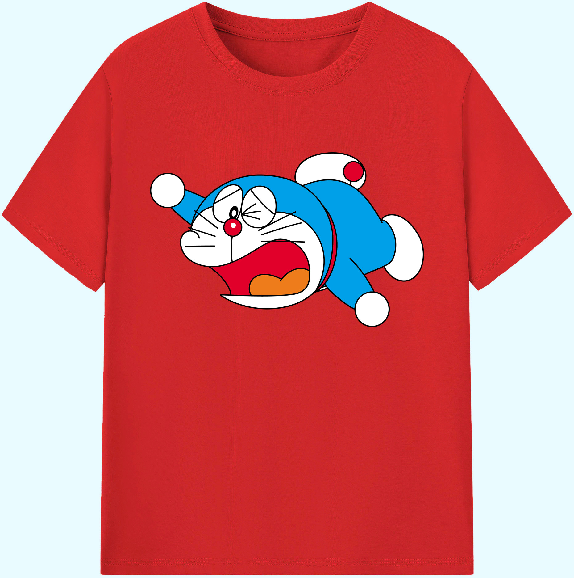 （画像用） ドラえもん Doraemon 綿100％ メンズ半袖Tシャツ｜肌触りやわらか＆通気性