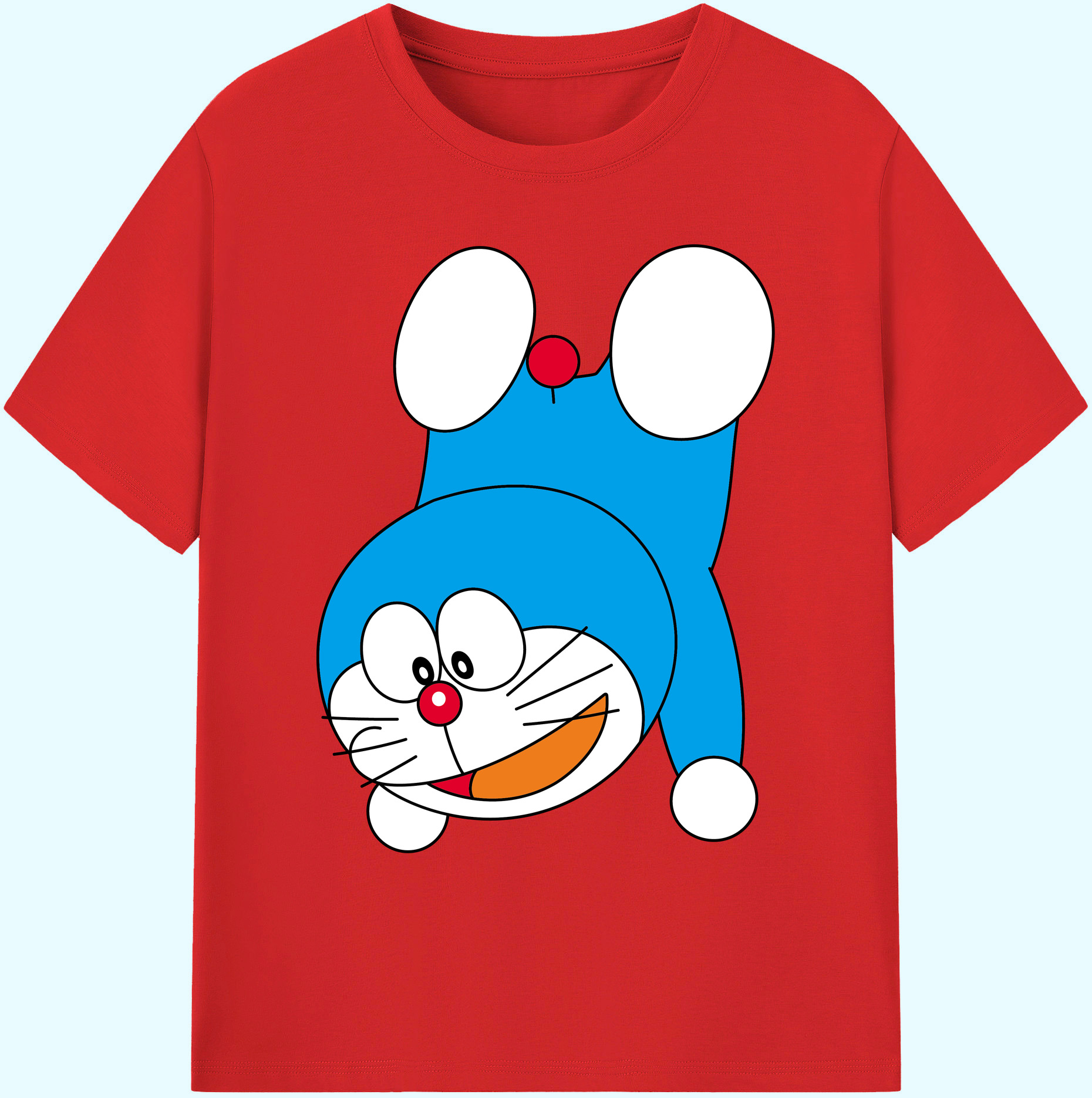 （画像用） ドラえもん Doraemon 綿100％ メンズ半袖Tシャツ｜肌触りやわらか＆通気性