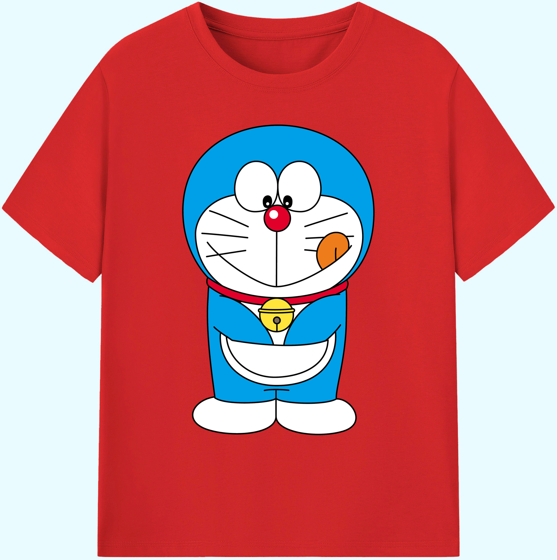 （画像用） ドラえもん Doraemon 綿100％ メンズ半袖Tシャツ｜肌触りやわらか＆通気性