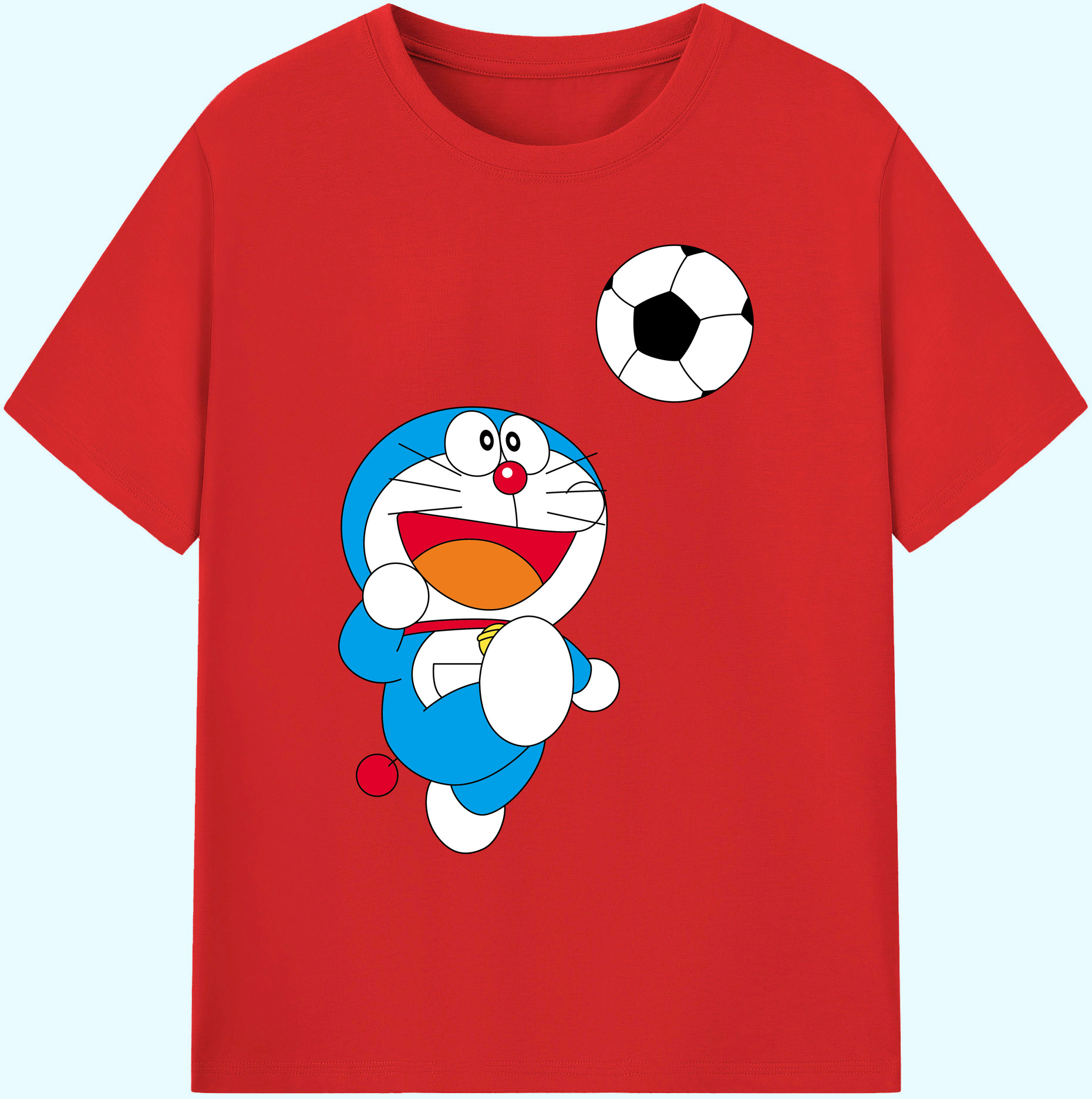 （画像用） ドラえもん Doraemon 綿100％ メンズ半袖Tシャツ｜肌触りやわらか＆通気性