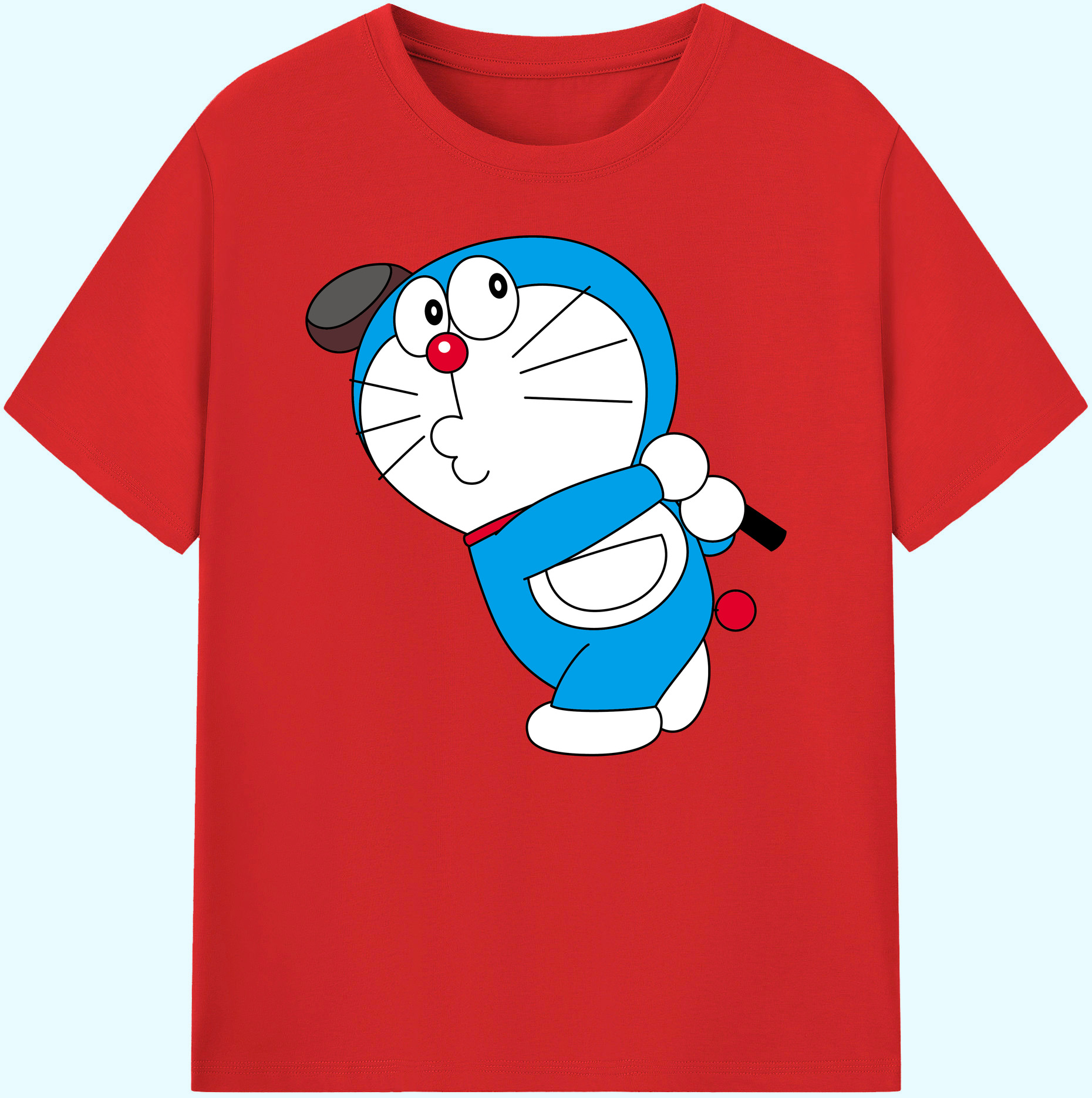 （画像用） ドラえもん Doraemon 綿100％ メンズ半袖Tシャツ｜肌触りやわらか＆通気性