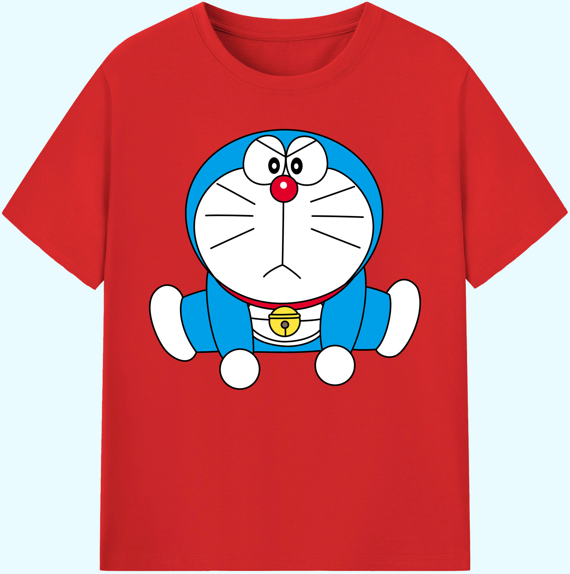 （画像用） ドラえもん Doraemon 綿100％ メンズ半袖Tシャツ｜肌触りやわらか＆通気性