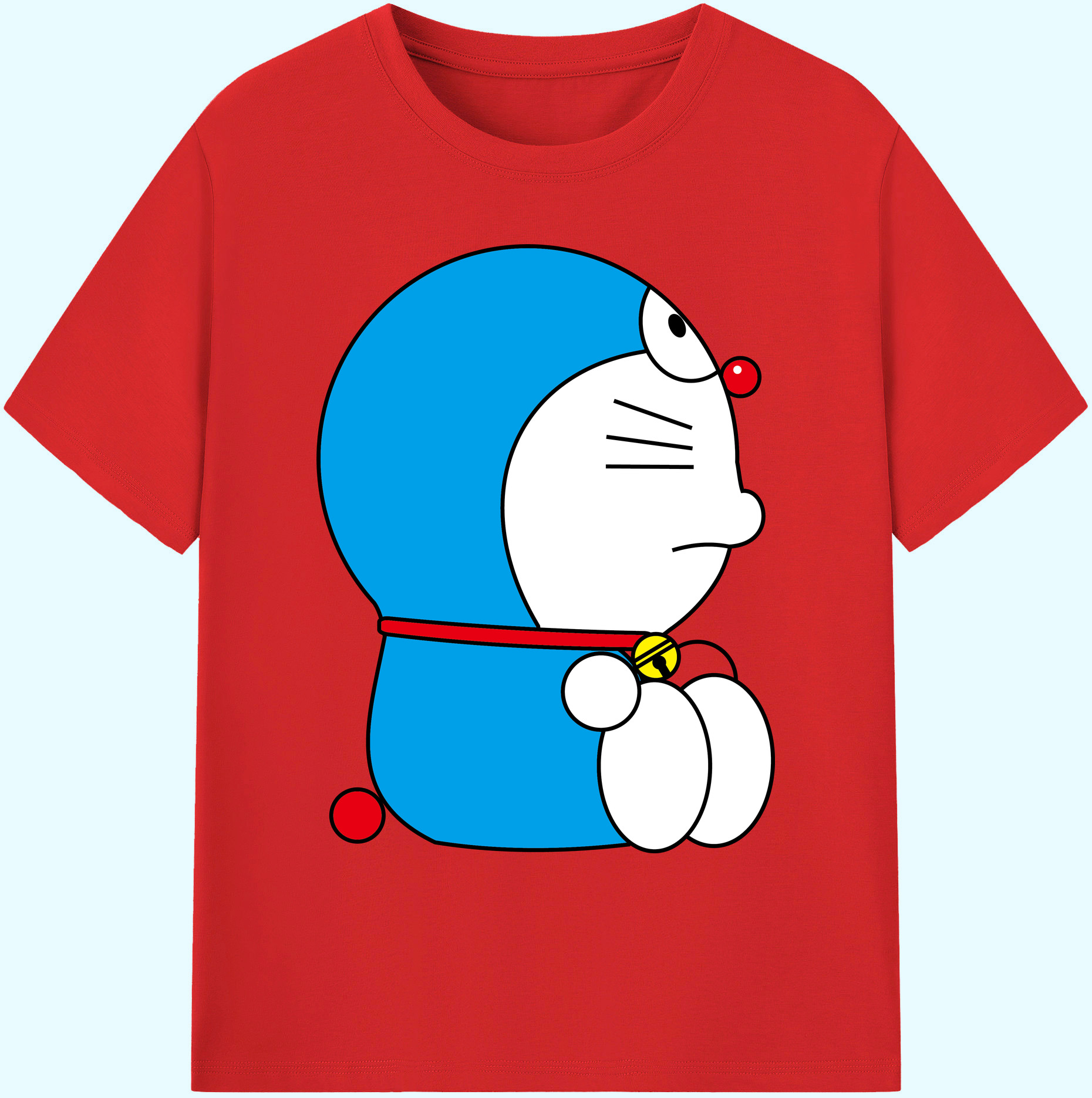 （画像用） ドラえもん Doraemon 綿100％ メンズ半袖Tシャツ｜肌触りやわらか＆通気性