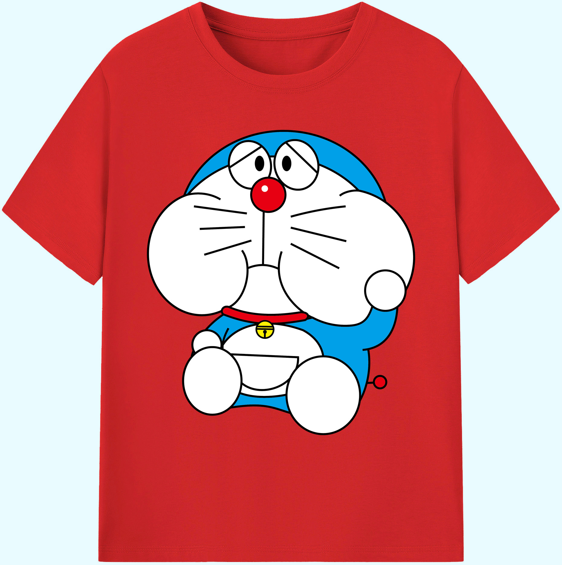 （画像用） ドラえもん Doraemon 綿100％ メンズ半袖Tシャツ｜肌触りやわらか＆通気性