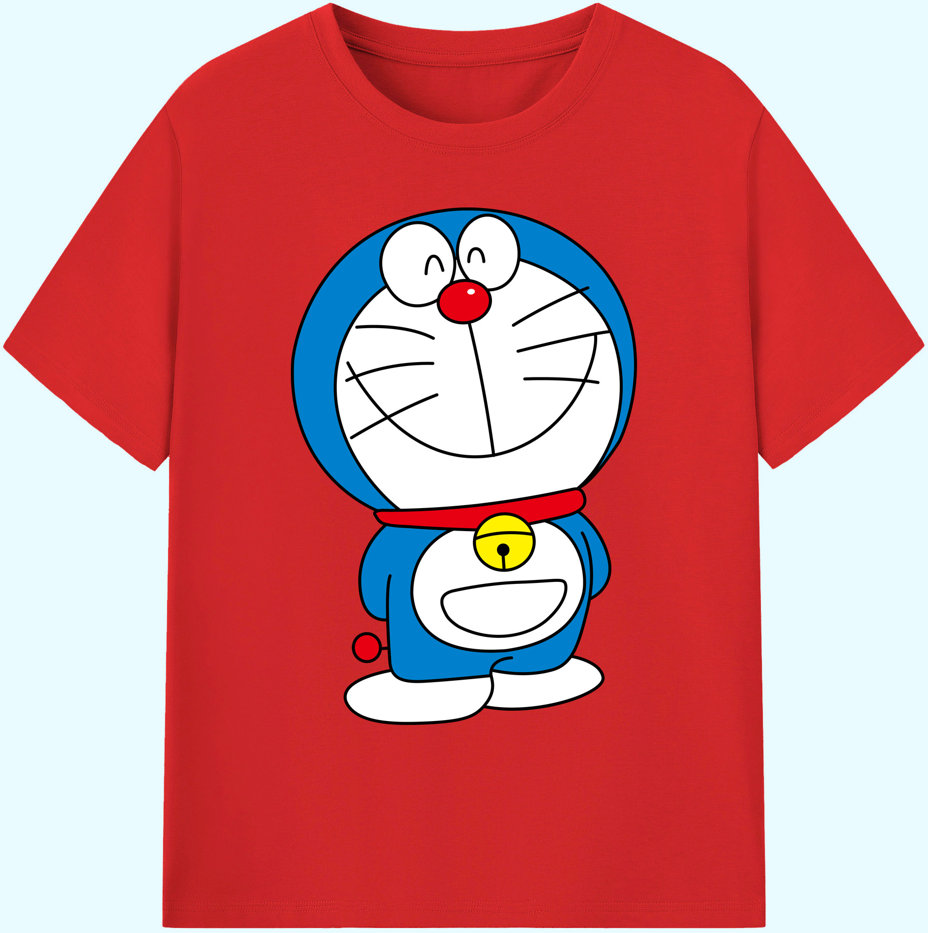 （画像用） ドラえもん Doraemon 綿100％ メンズ半袖Tシャツ｜肌触りやわらか＆通気性