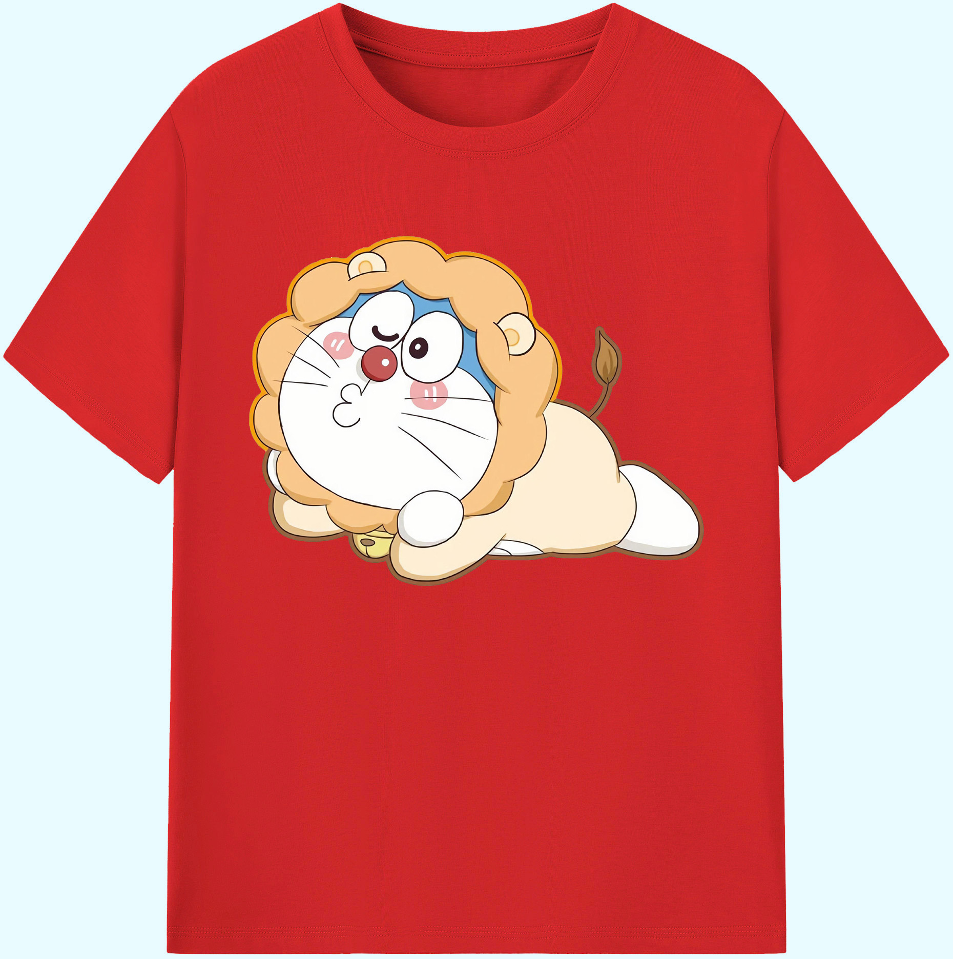 （画像用） ドラえもん Doraemon 綿100％ メンズ半袖Tシャツ｜肌触りやわらか＆通気性