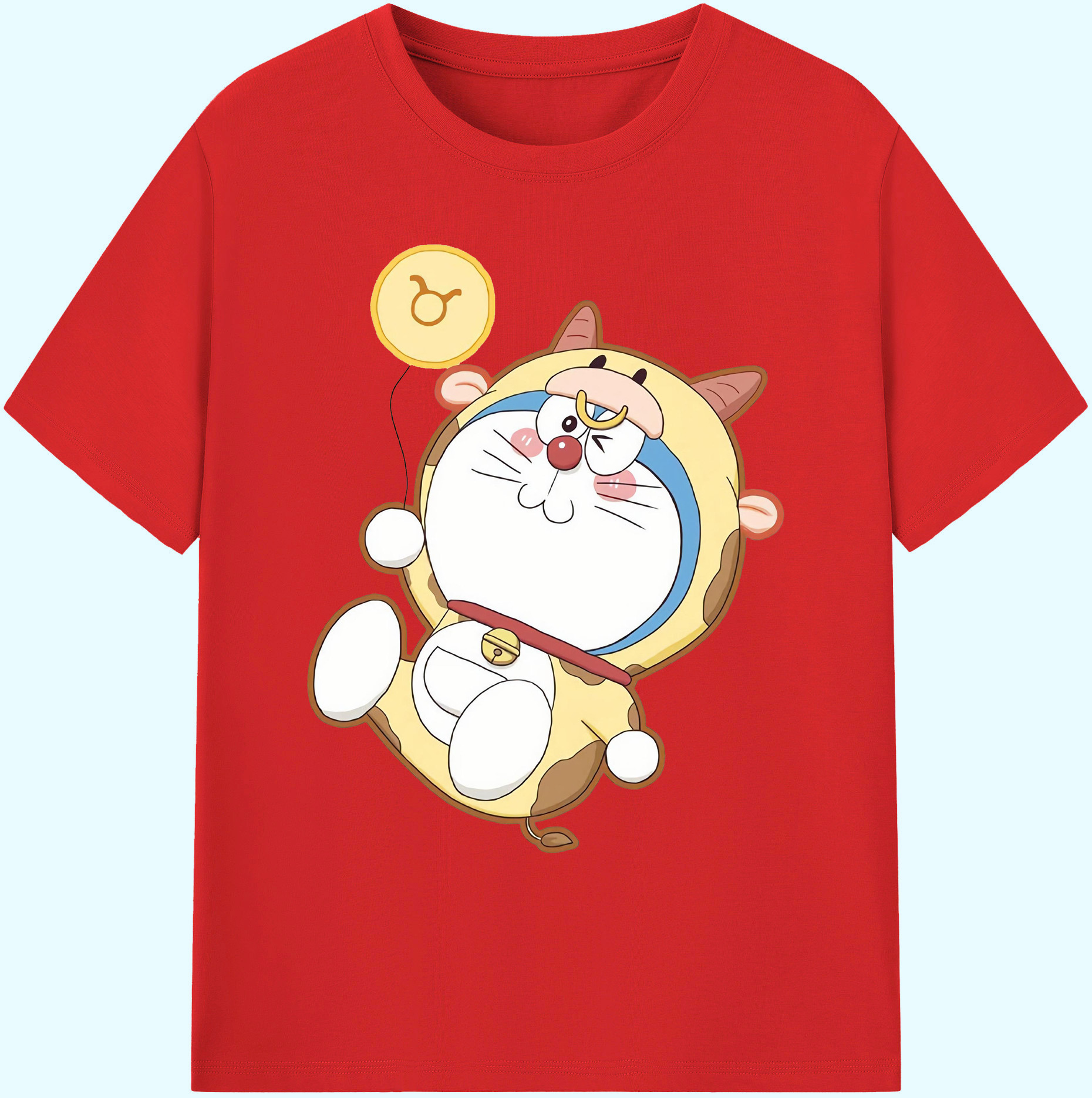 （画像用） ドラえもん Doraemon 綿100％ メンズ半袖Tシャツ｜肌触りやわらか＆通気性