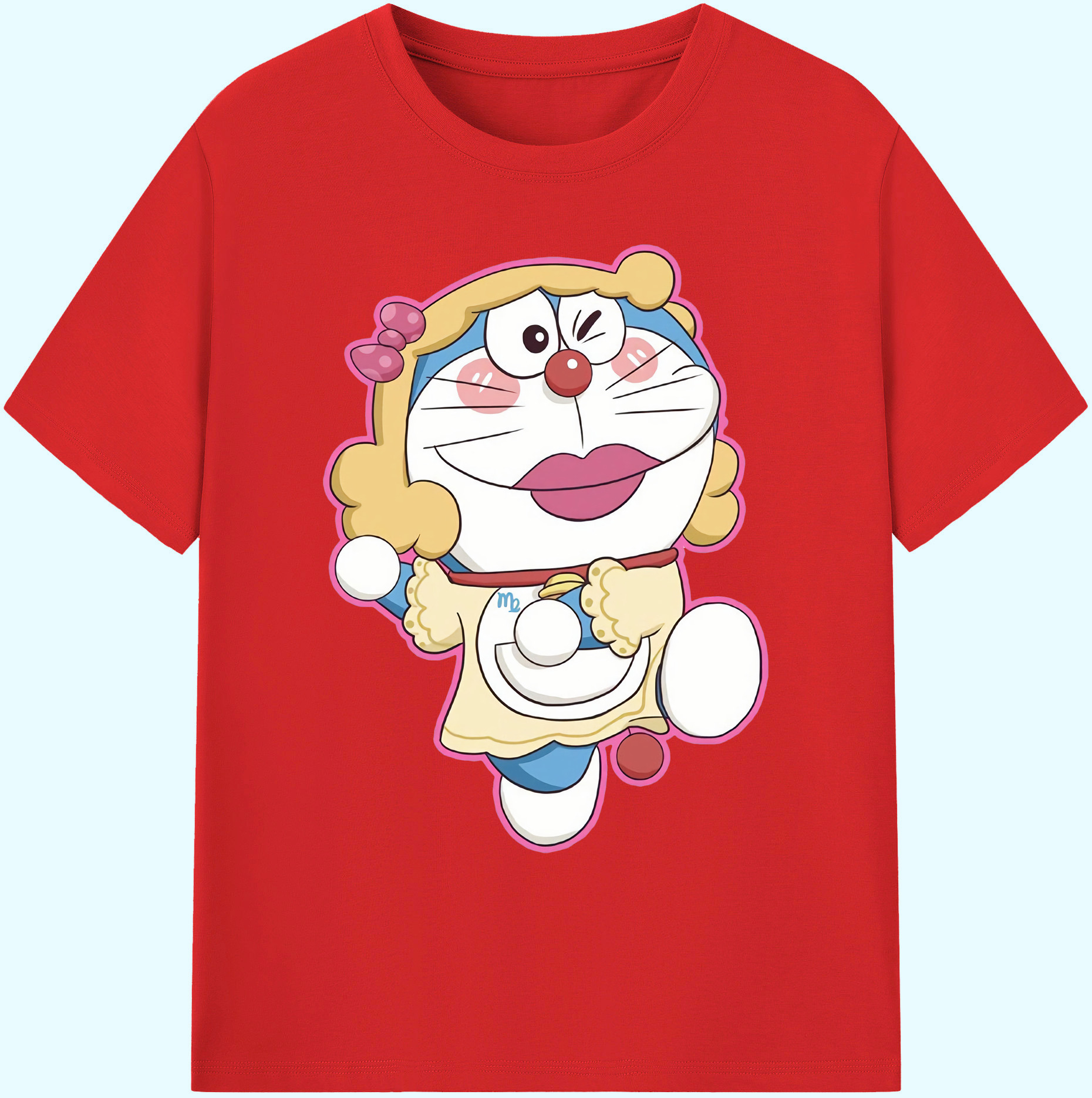 （画像用） ドラえもん Doraemon 綿100％ メンズ半袖Tシャツ｜肌触りやわらか＆通気性