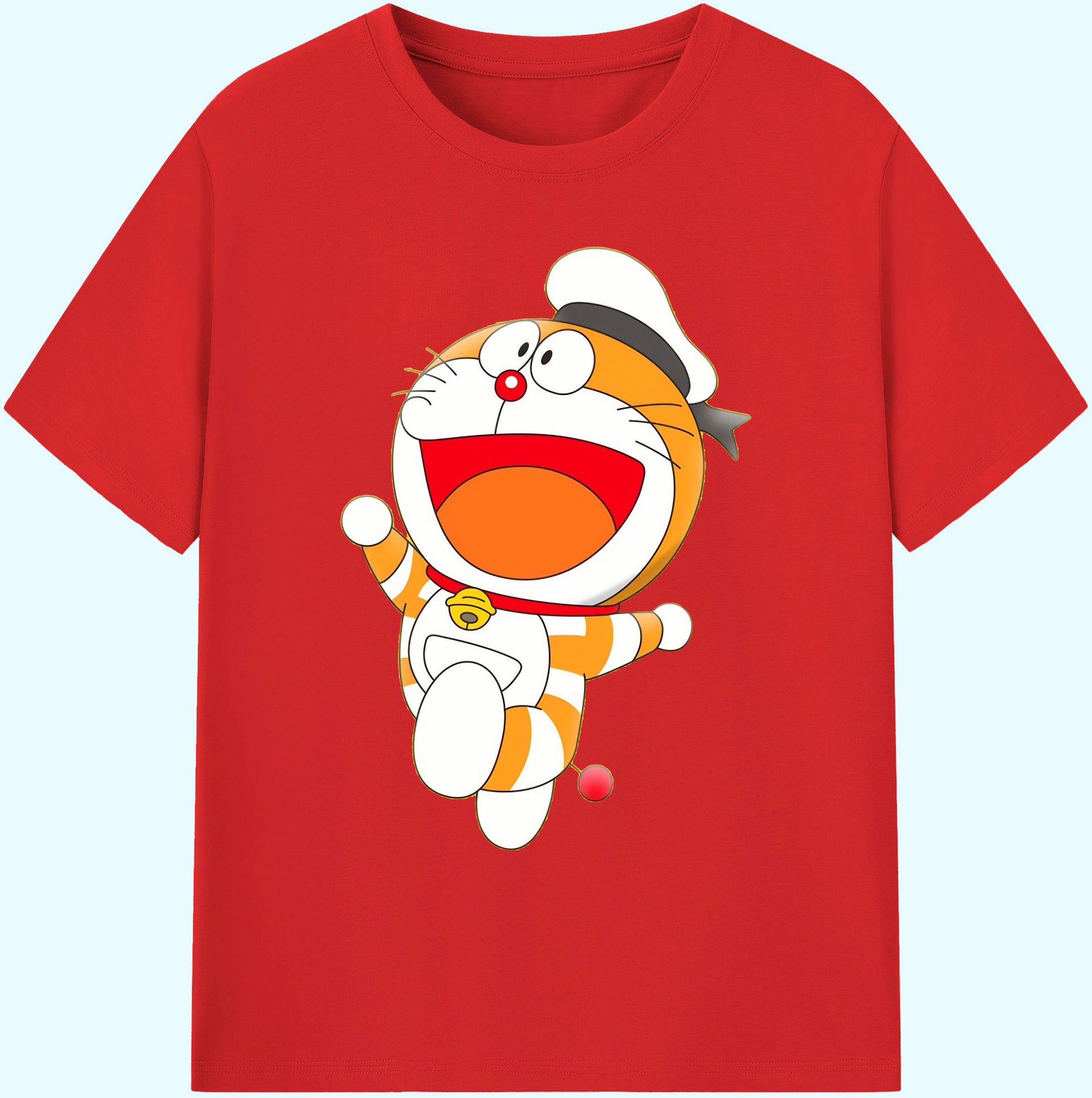 （画像用） ドラえもん Doraemon 綿100％ メンズ半袖Tシャツ｜肌触りやわらか＆通気性