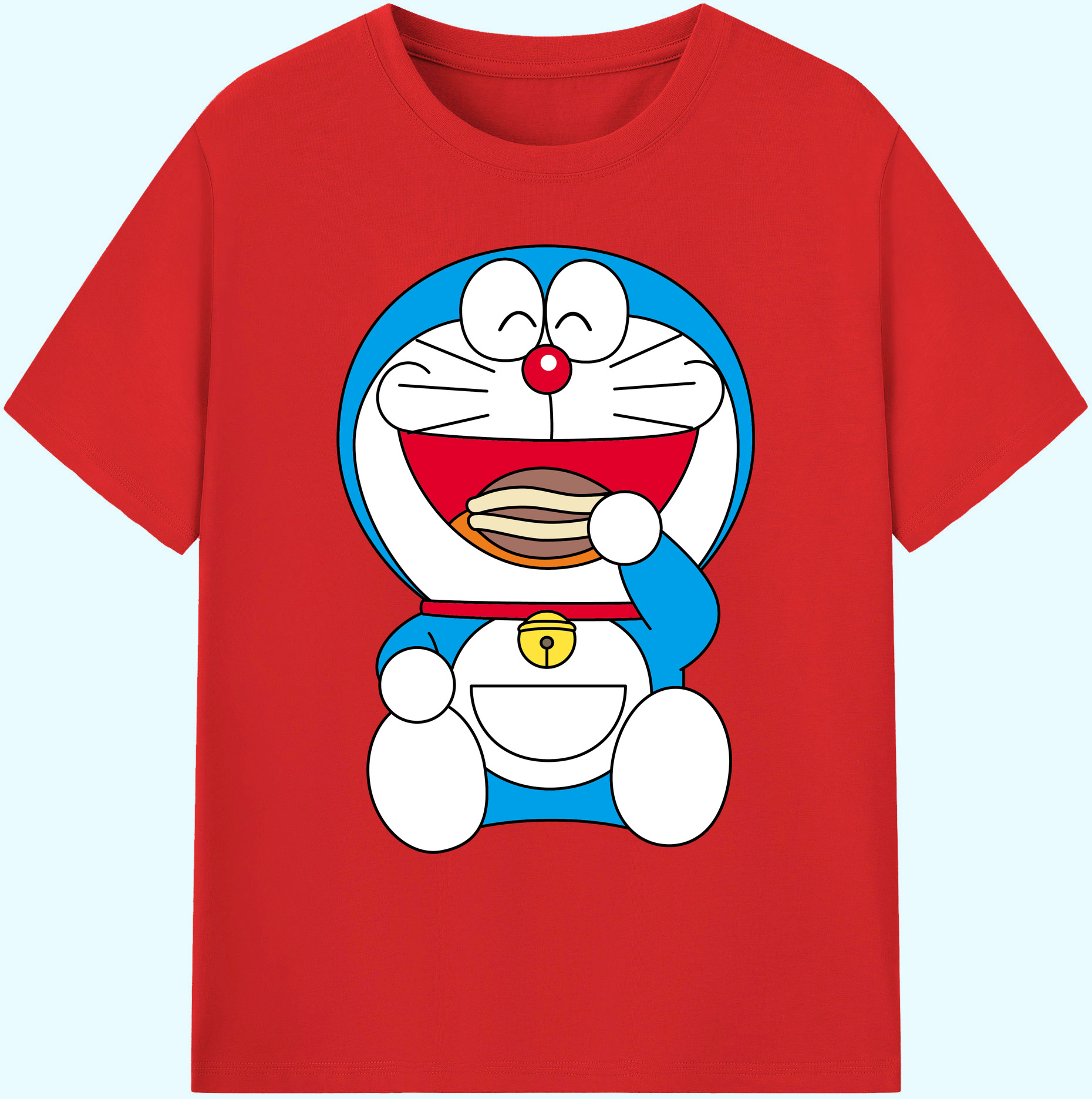 （画像用） ドラえもん Doraemon 綿100％ メンズ半袖Tシャツ｜肌触りやわらか＆通気性