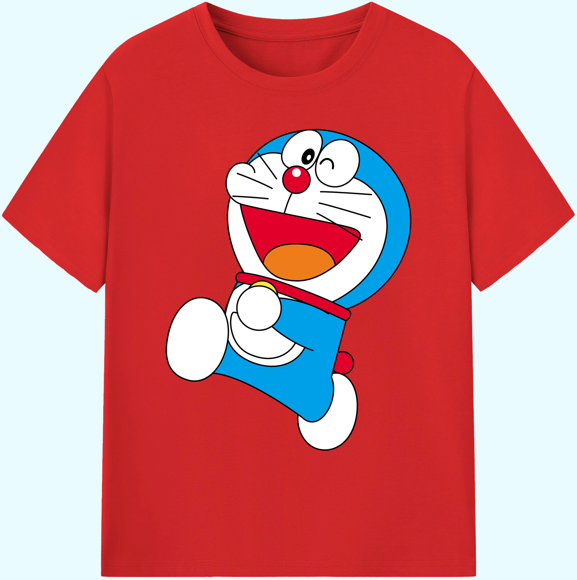 （画像用） ドラえもん Doraemon 綿100％ メンズ半袖Tシャツ｜肌触りやわらか＆通気性