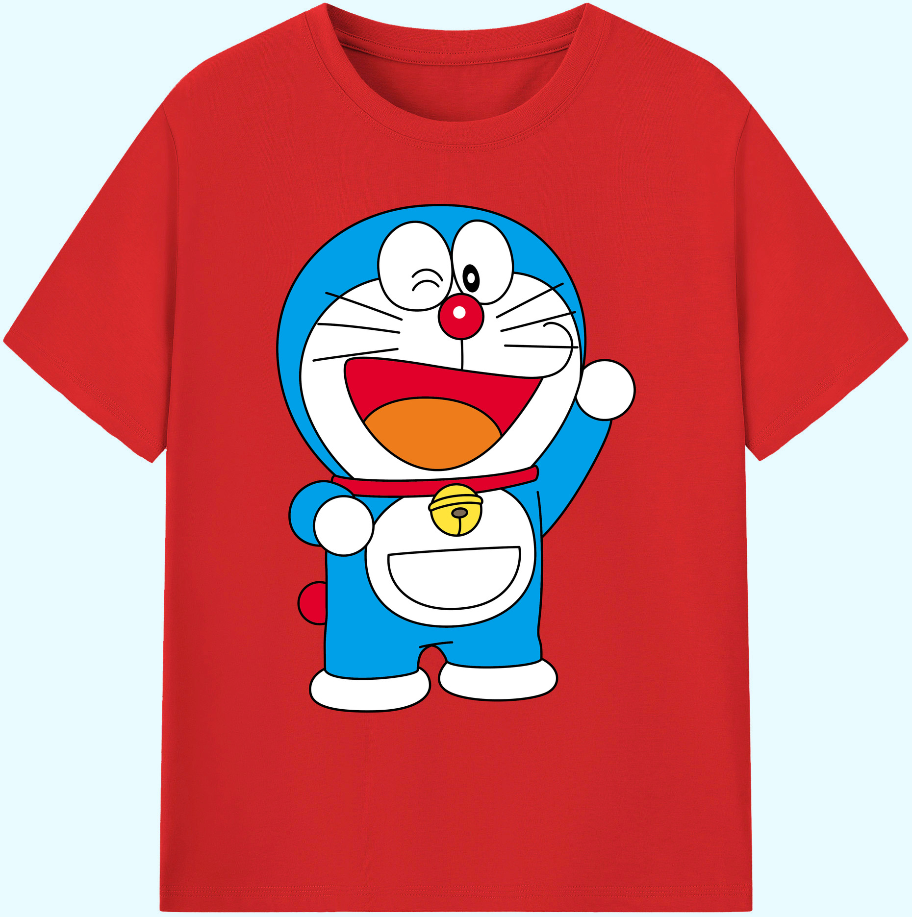 （画像用） ドラえもん Doraemon 綿100％ メンズ半袖Tシャツ｜肌触りやわらか＆通気性