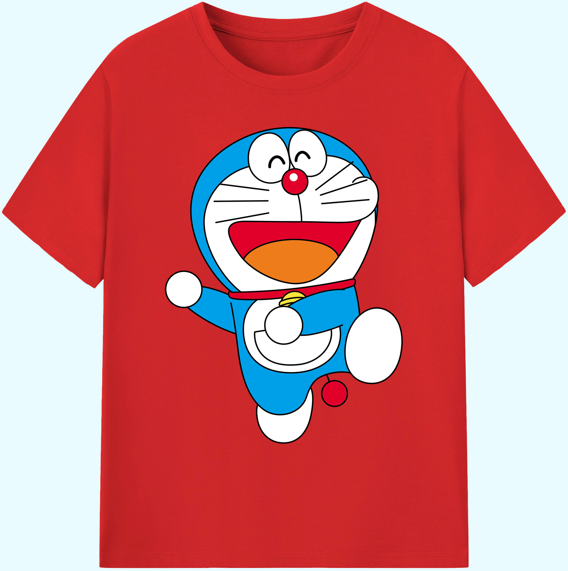 （画像用） ドラえもん Doraemon 綿100％ メンズ半袖Tシャツ｜肌触りやわらか＆通気性