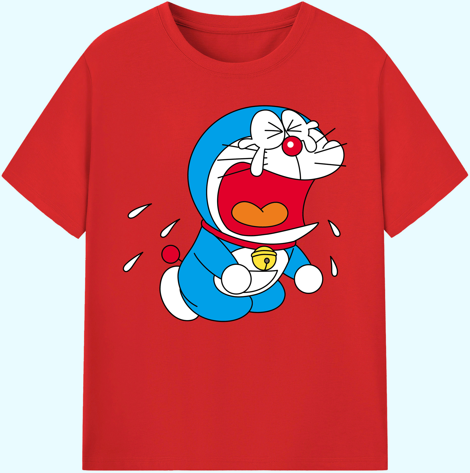 （画像用） ドラえもん Doraemon 綿100％ メンズ半袖Tシャツ｜肌触りやわらか＆通気性