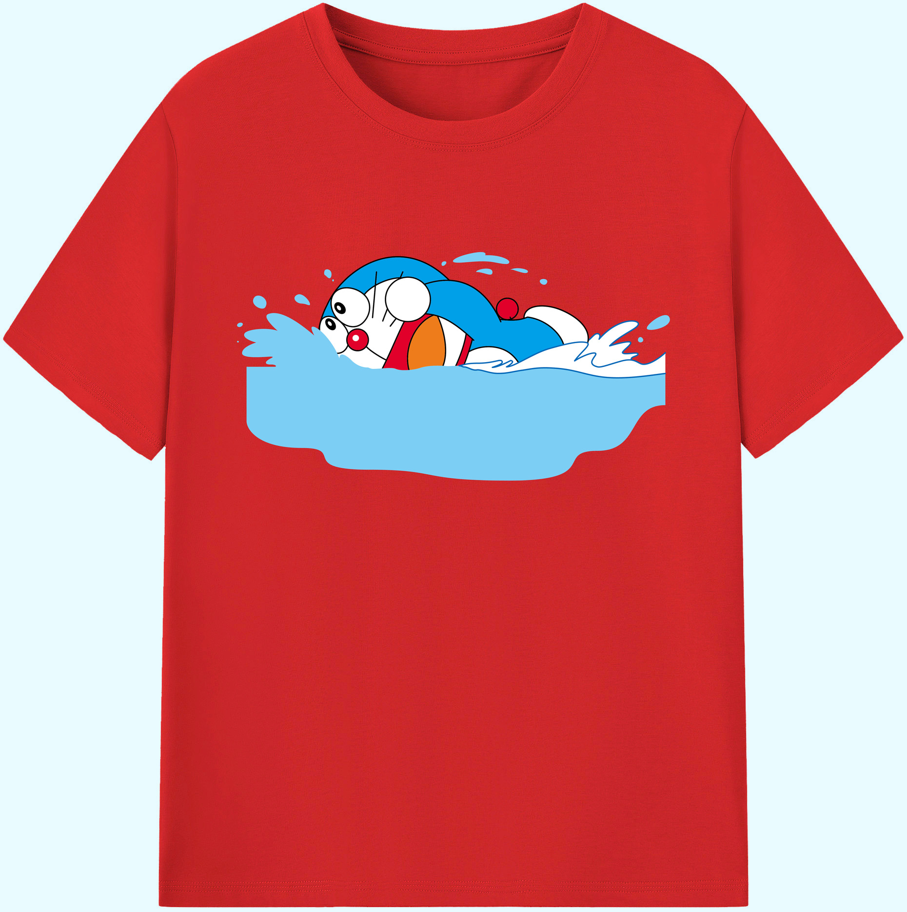 （画像用） ドラえもん Doraemon 綿100％ メンズ半袖Tシャツ｜肌触りやわらか＆通気性