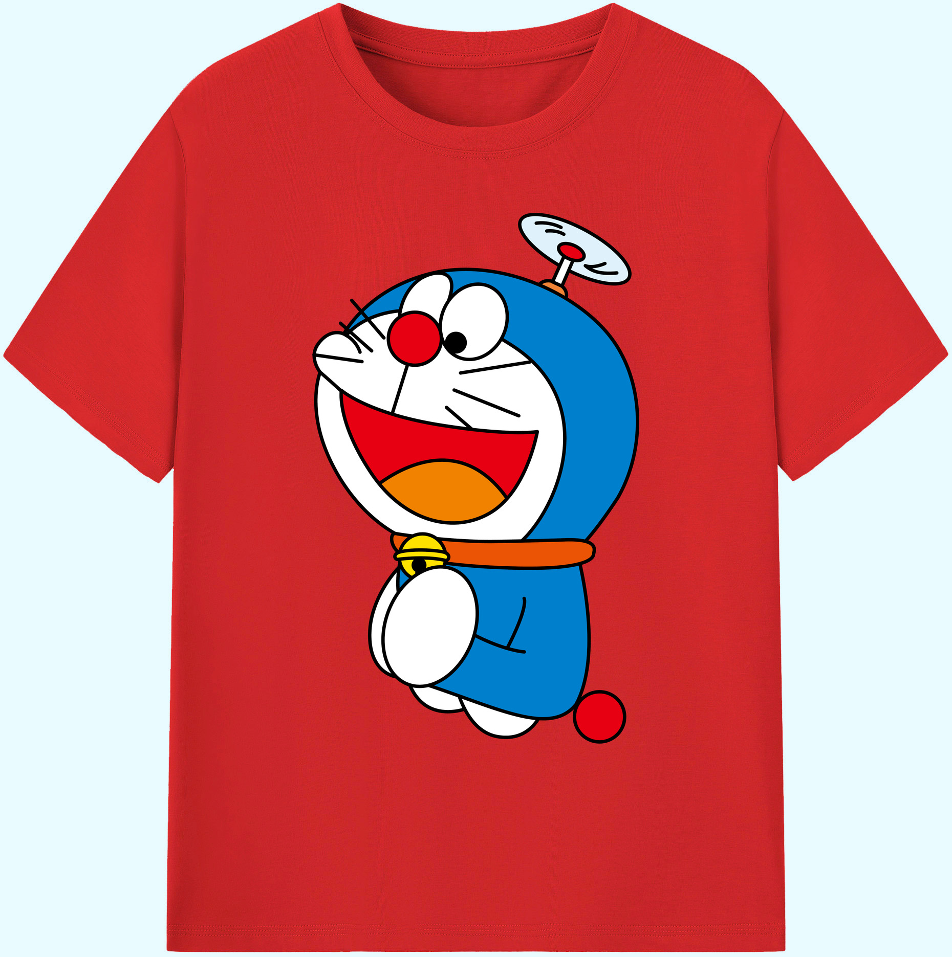 （画像用） ドラえもん Doraemon 綿100％ メンズ半袖Tシャツ｜肌触りやわらか＆通気性