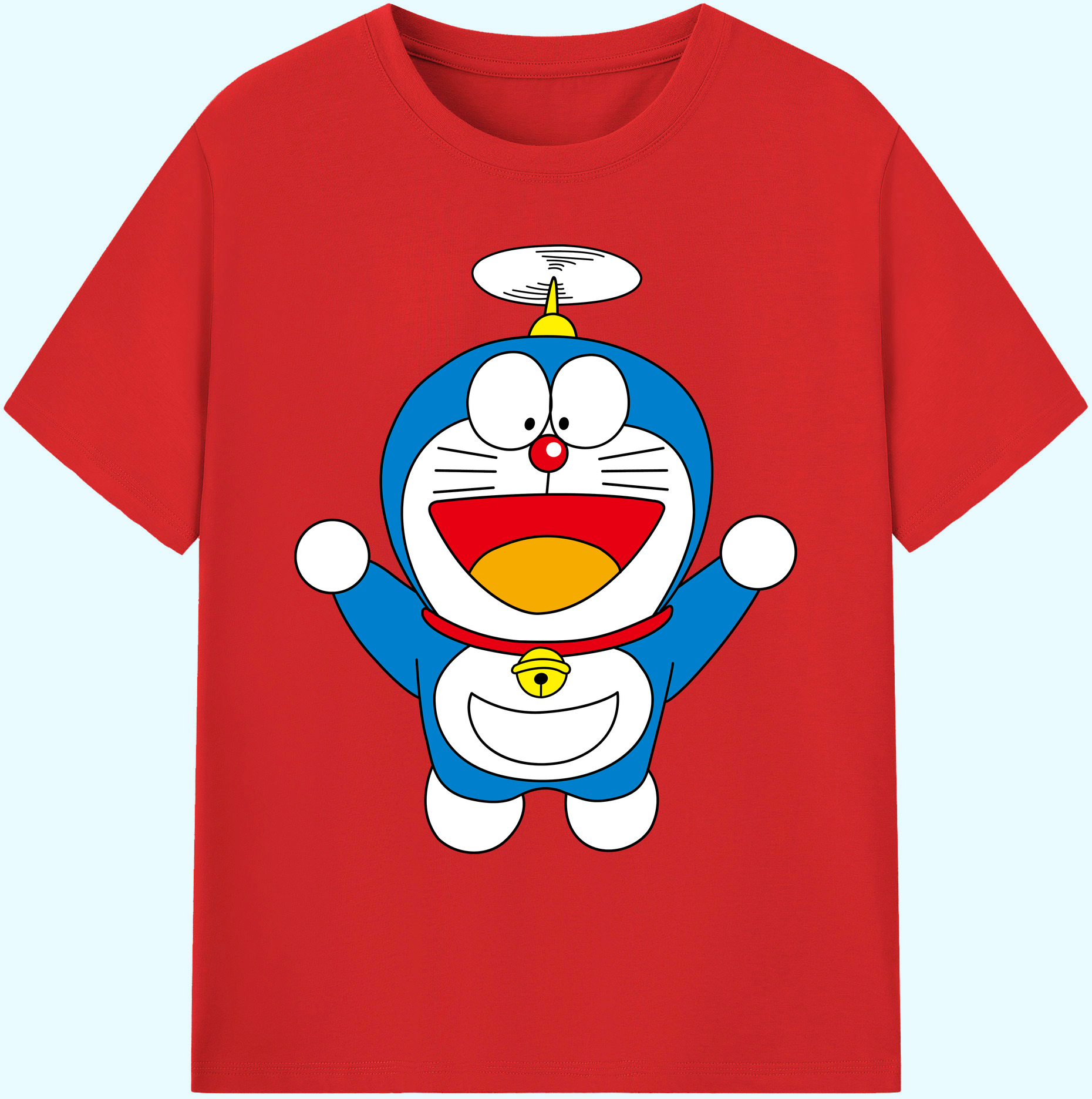 （画像用） ドラえもん Doraemon 綿100％ メンズ半袖Tシャツ｜肌触りやわらか＆通気性