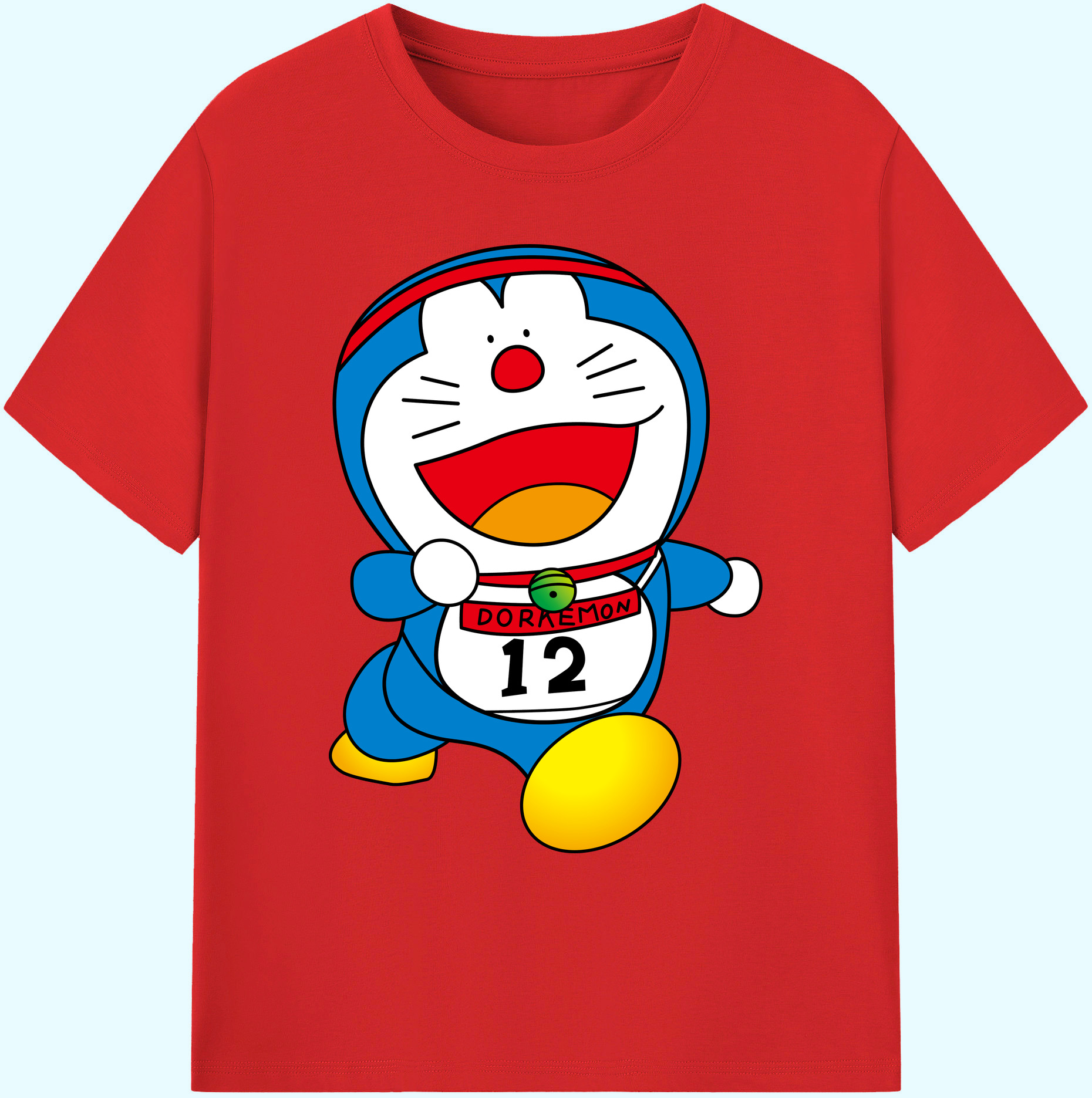 （画像用） ドラえもん Doraemon 綿100％ メンズ半袖Tシャツ｜肌触りやわらか＆通気性
