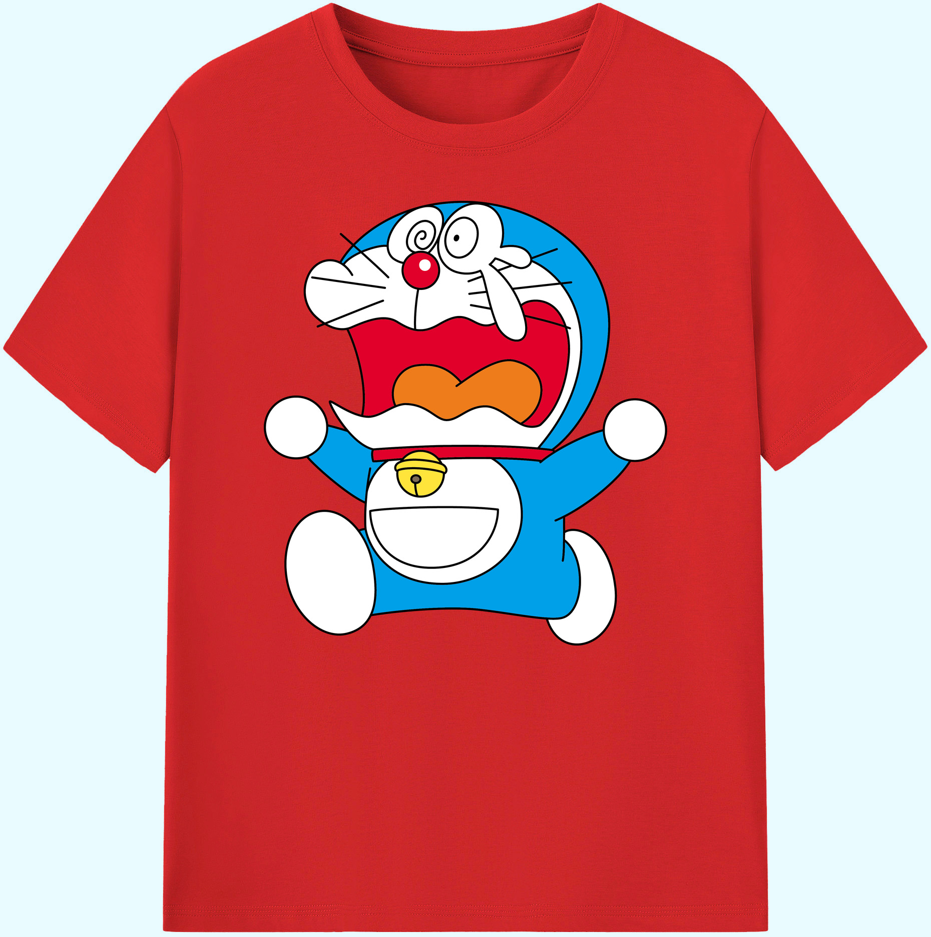 （画像用） ドラえもん Doraemon 綿100％ メンズ半袖Tシャツ｜肌触りやわらか＆通気性