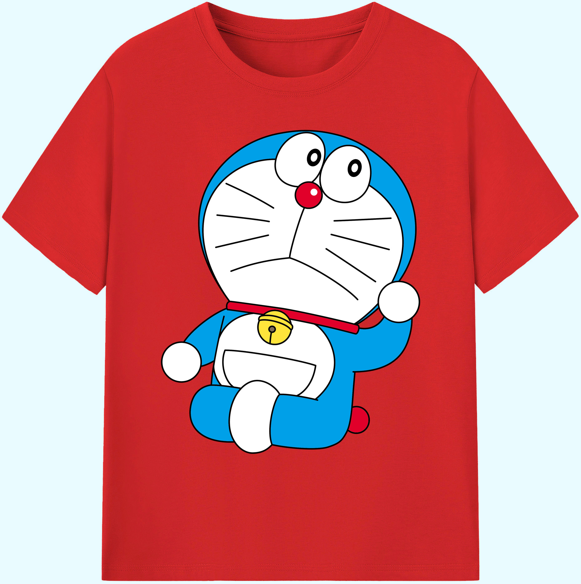 （画像用） ドラえもん Doraemon 綿100％ メンズ半袖Tシャツ｜肌触りやわらか＆通気性