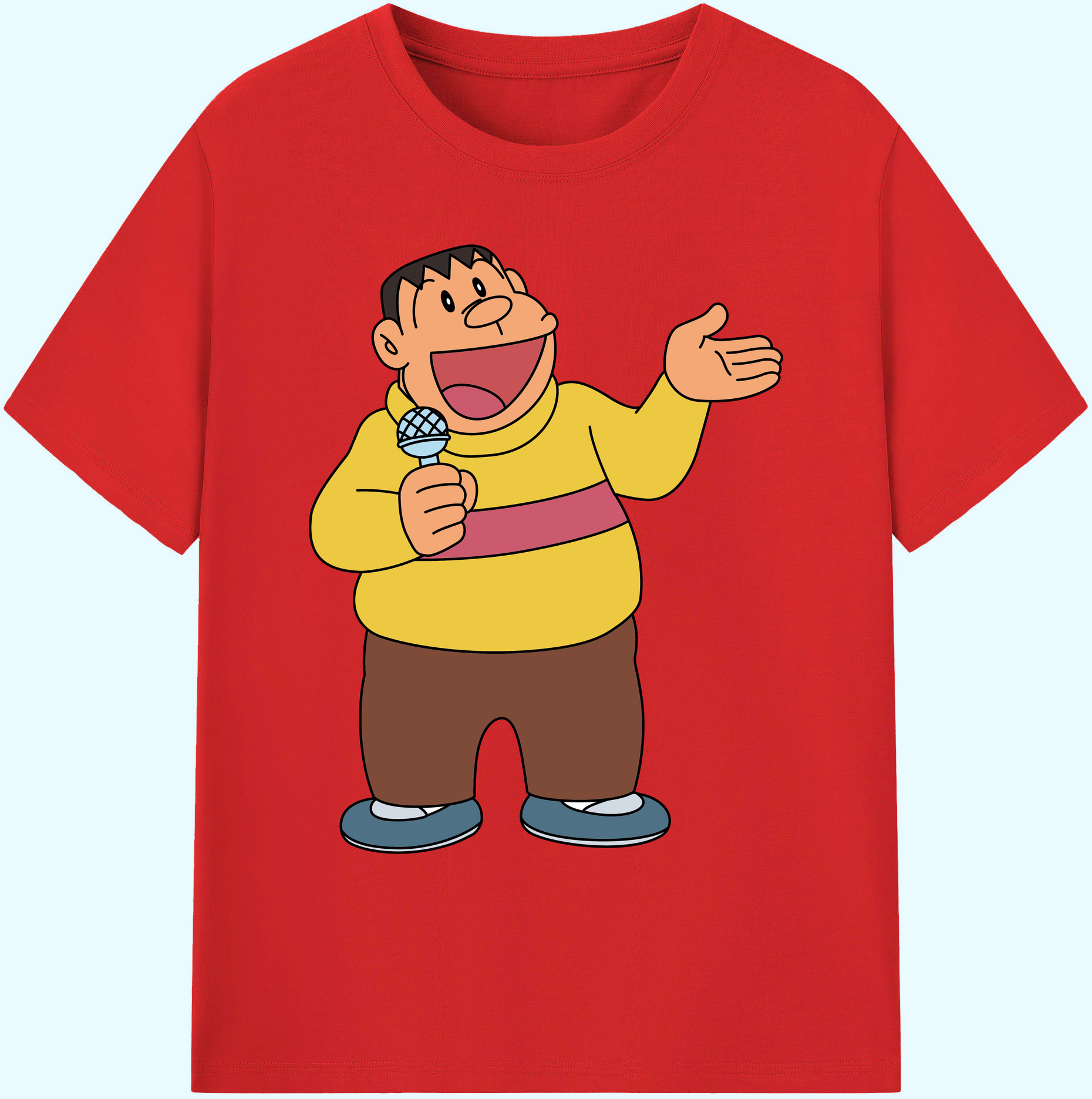 （画像用） ドラえもん 剛田武 Doraemon Gouta Takeshi 綿100％ メンズ半袖Tシャツ｜肌触りやわらか＆通気性