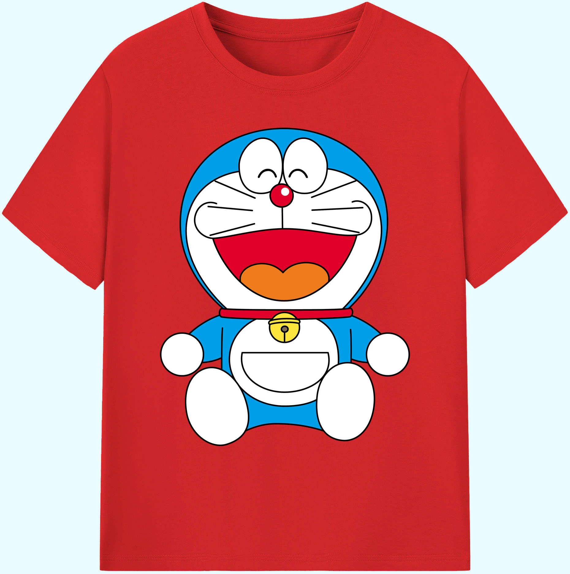 （画像用） ドラえもん Doraemon 綿100％ メンズ半袖Tシャツ｜肌触りやわらか＆通気性