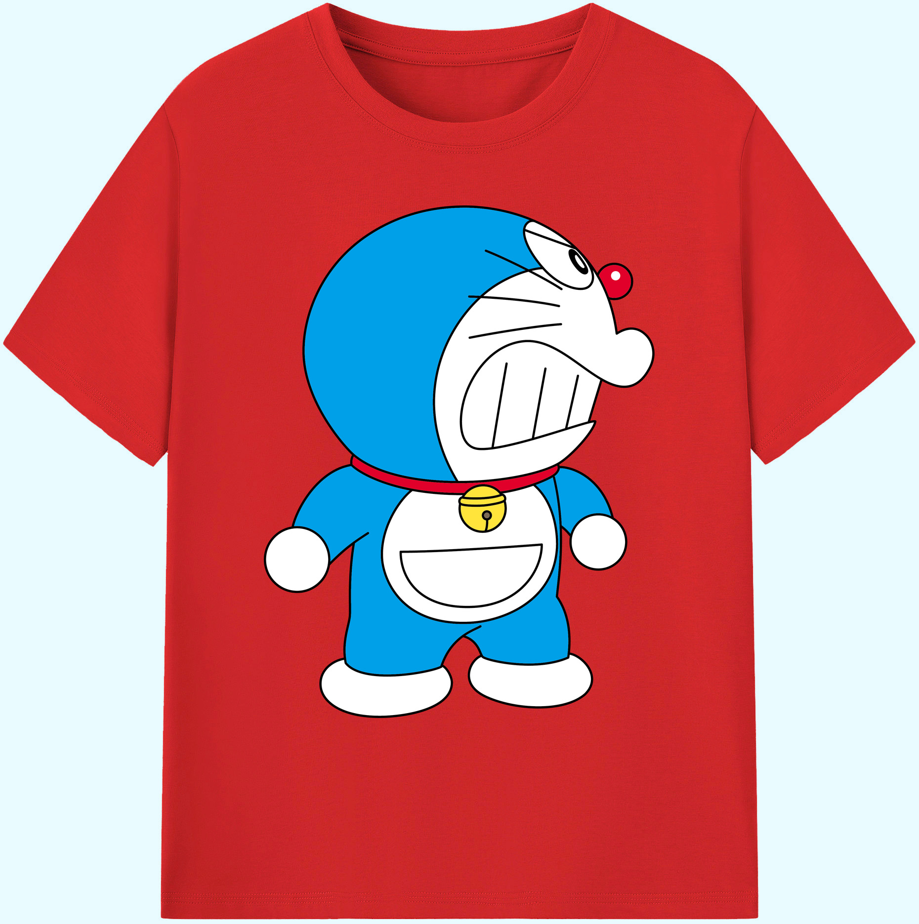 （画像用） ドラえもん Doraemon 綿100％ メンズ半袖Tシャツ｜肌触りやわらか＆通気性