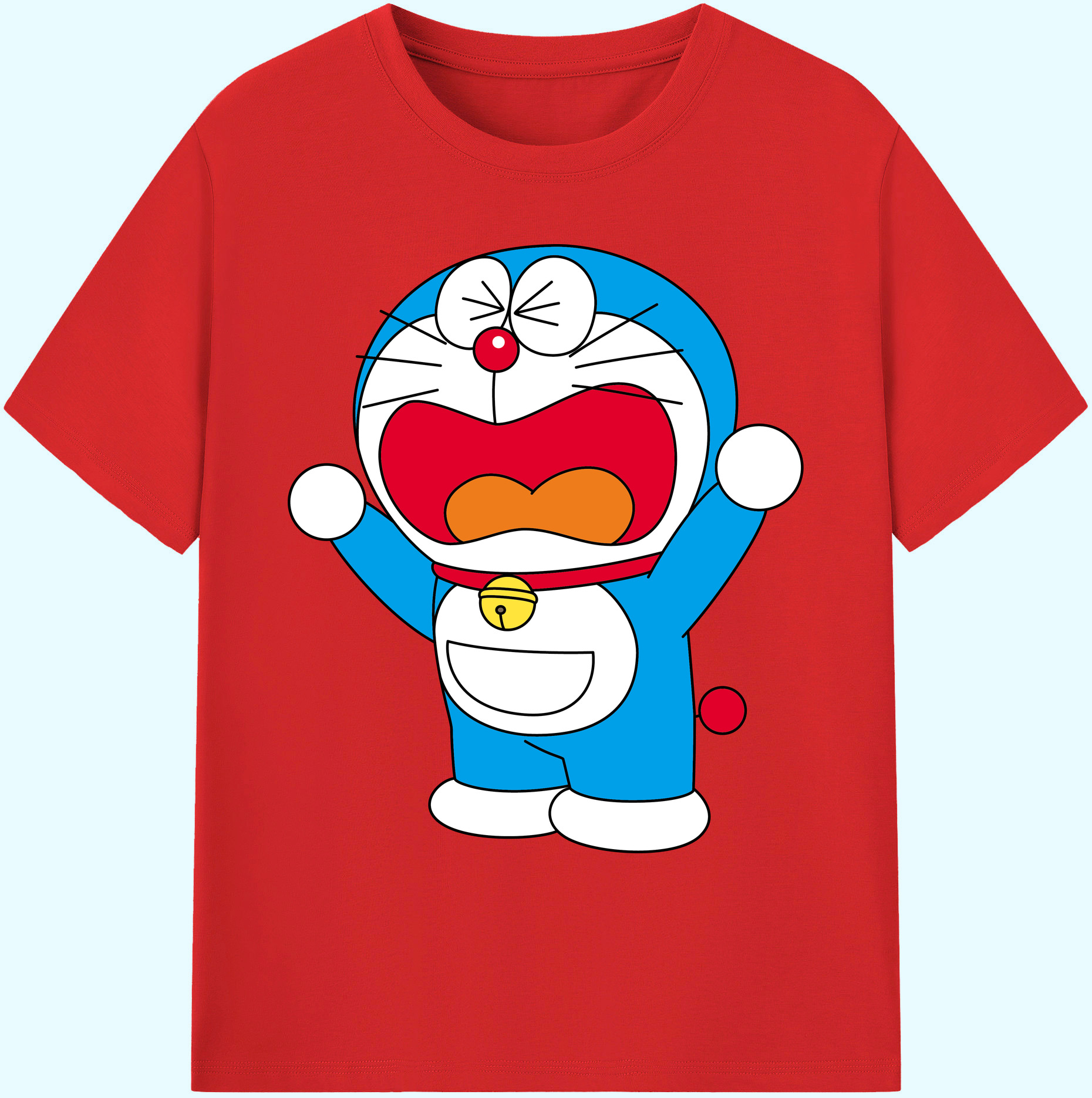 （画像用） ドラえもん Doraemon 綿100％ メンズ半袖Tシャツ｜肌触りやわらか＆通気性