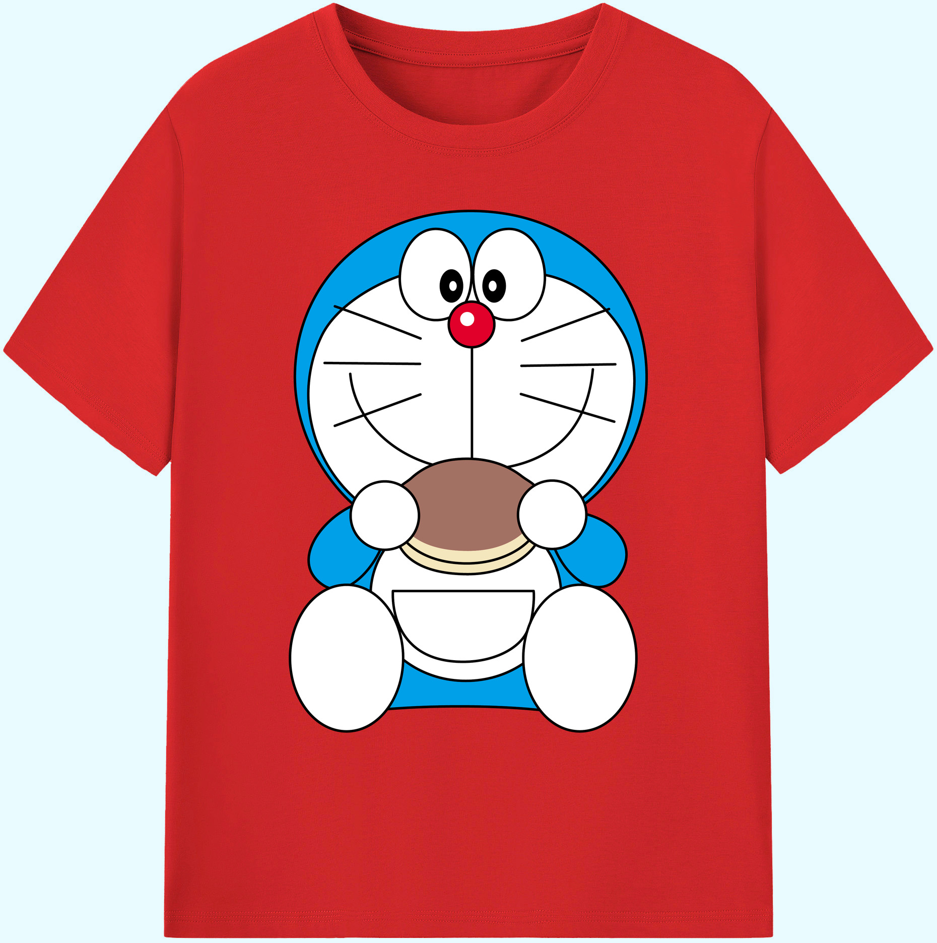 （画像用） ドラえもん Doraemon 綿100％ メンズ半袖Tシャツ｜肌触りやわらか＆通気性
