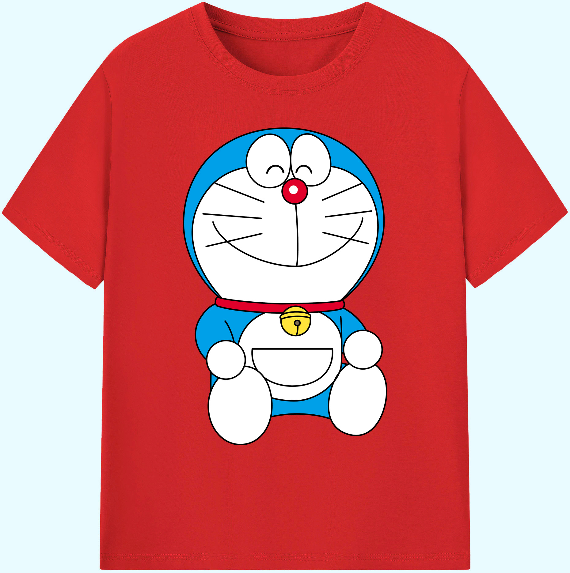（画像用） ドラえもん Doraemon 綿100％ メンズ半袖Tシャツ｜肌触りやわらか＆通気性