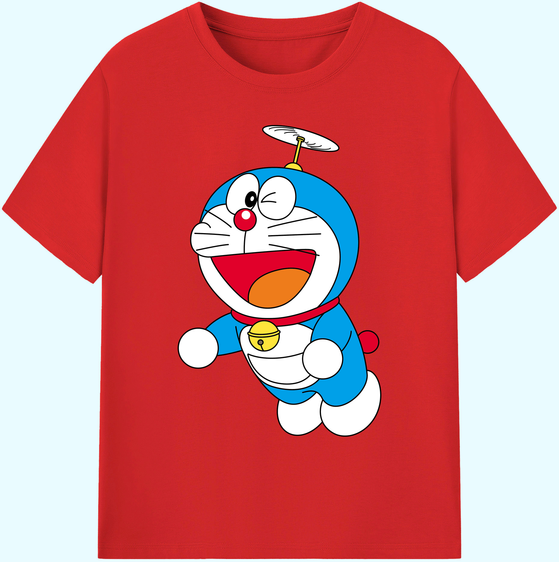 （画像用） ドラえもん Doraemon 綿100％ メンズ半袖Tシャツ｜肌触りやわらか＆通気性