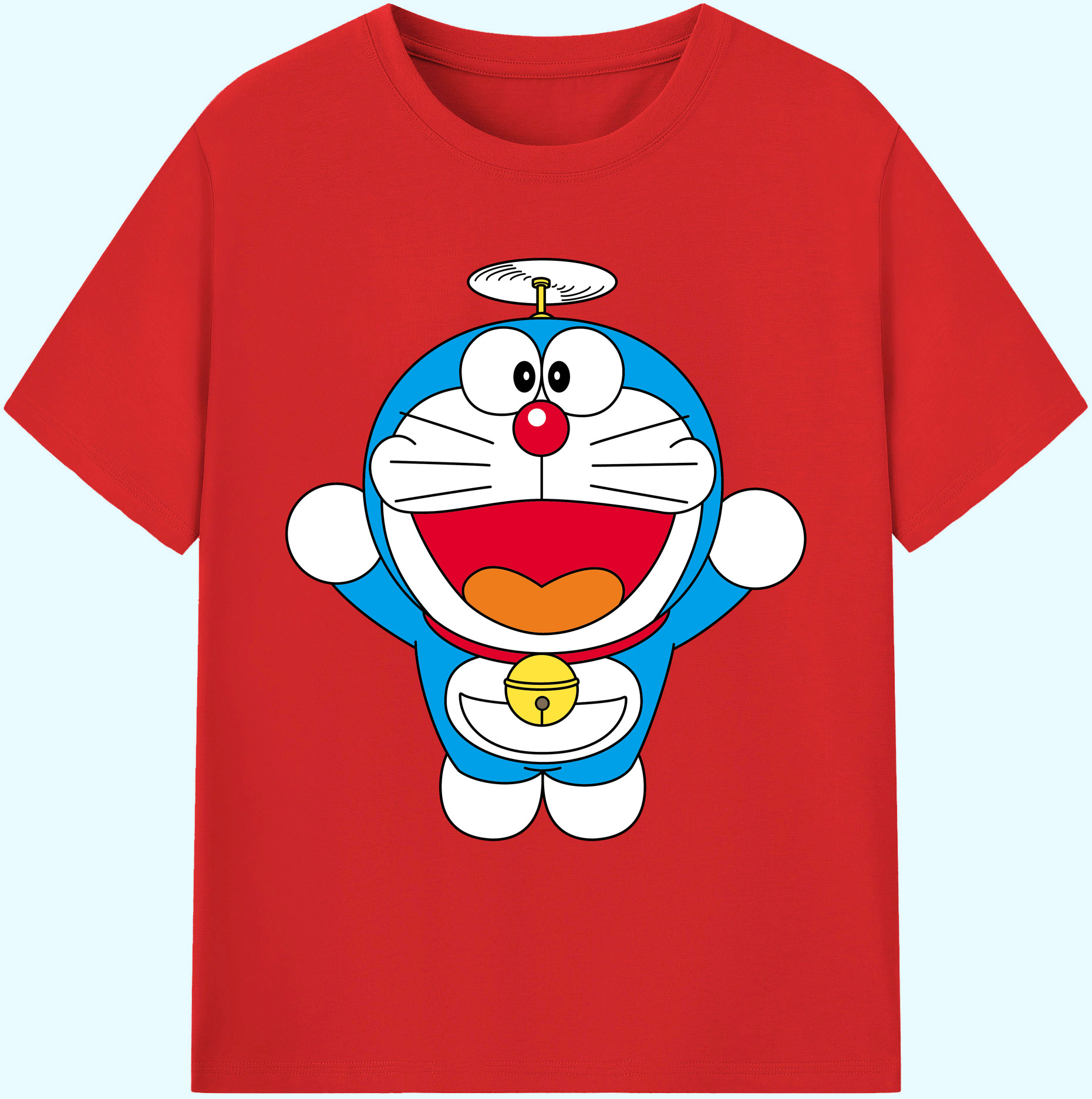 （画像用） ドラえもん Doraemon 綿100％ メンズ半袖Tシャツ｜肌触りやわらか＆通気性