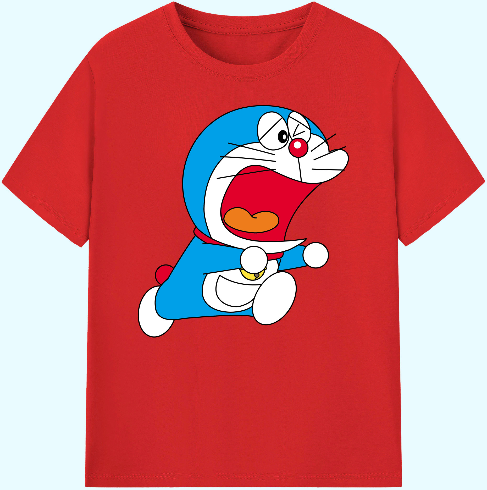 （画像用） ドラえもん Doraemon 綿100％ メンズ半袖Tシャツ｜肌触りやわらか＆通気性